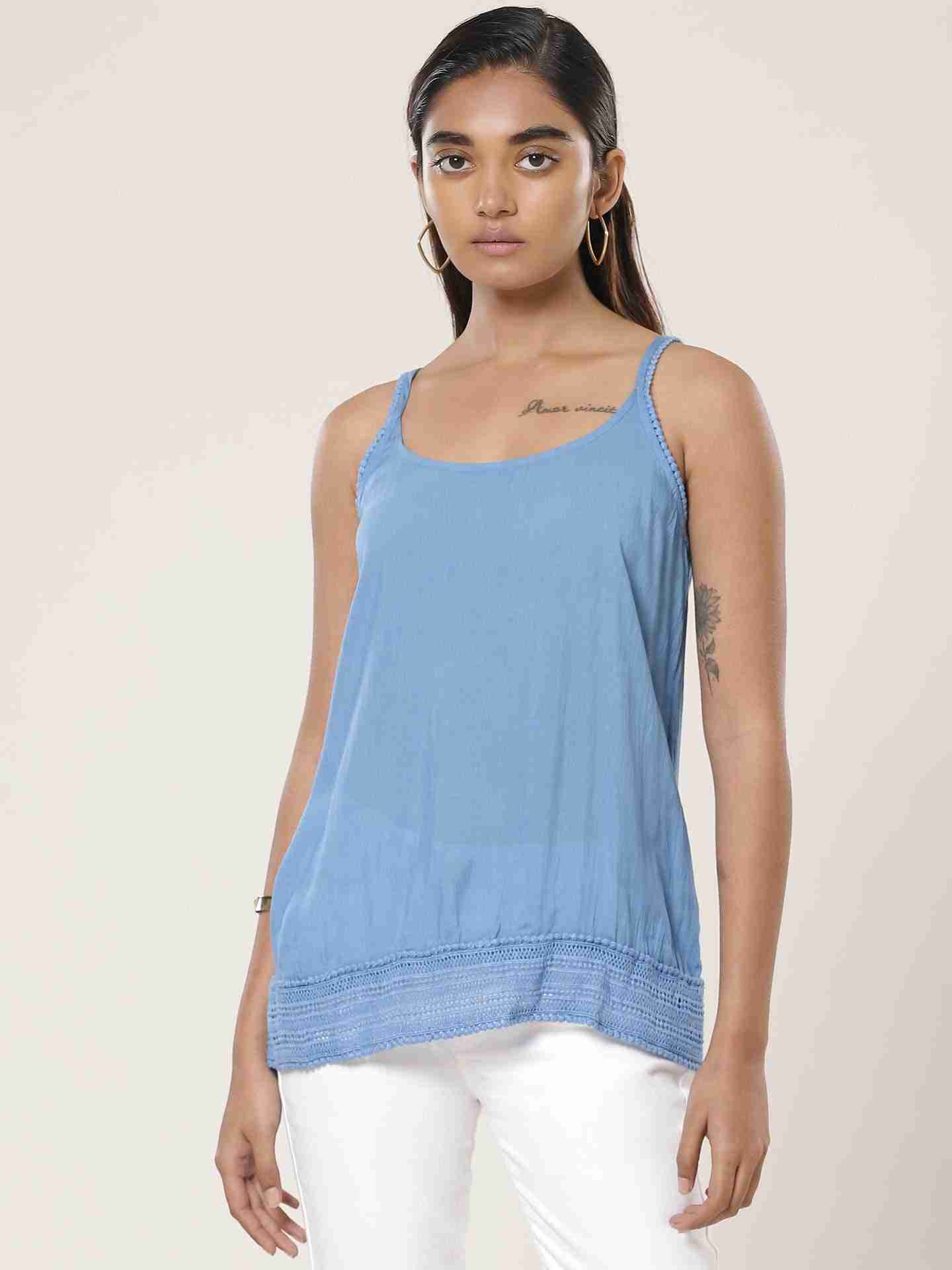 Denim Blue Leisure Basics Top