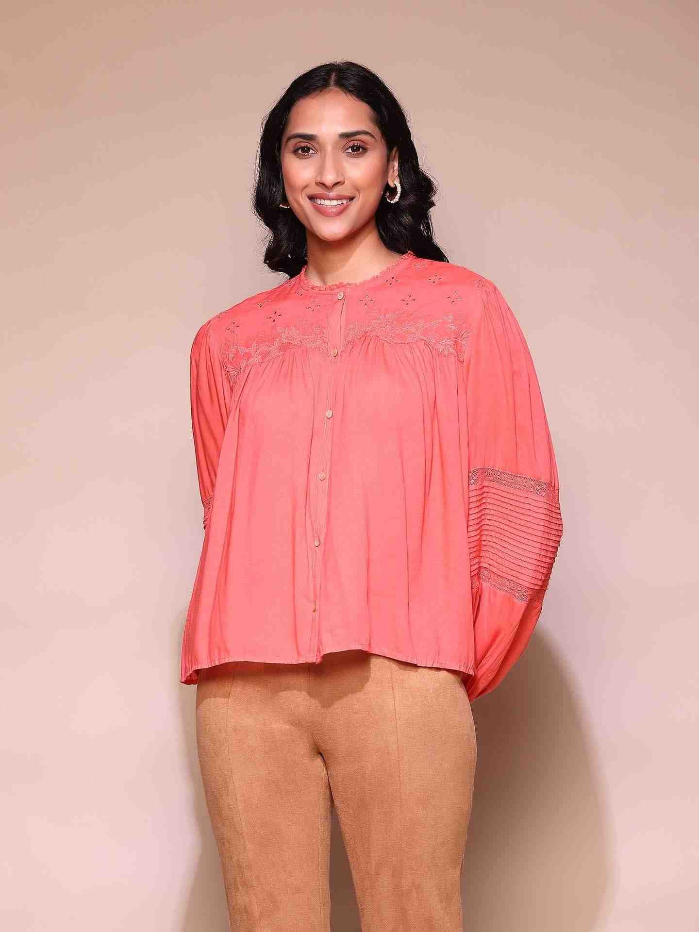 Coral Annalise Top