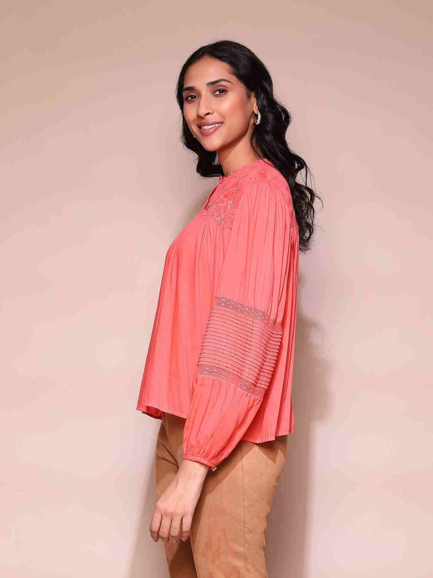 Coral Annalise Top