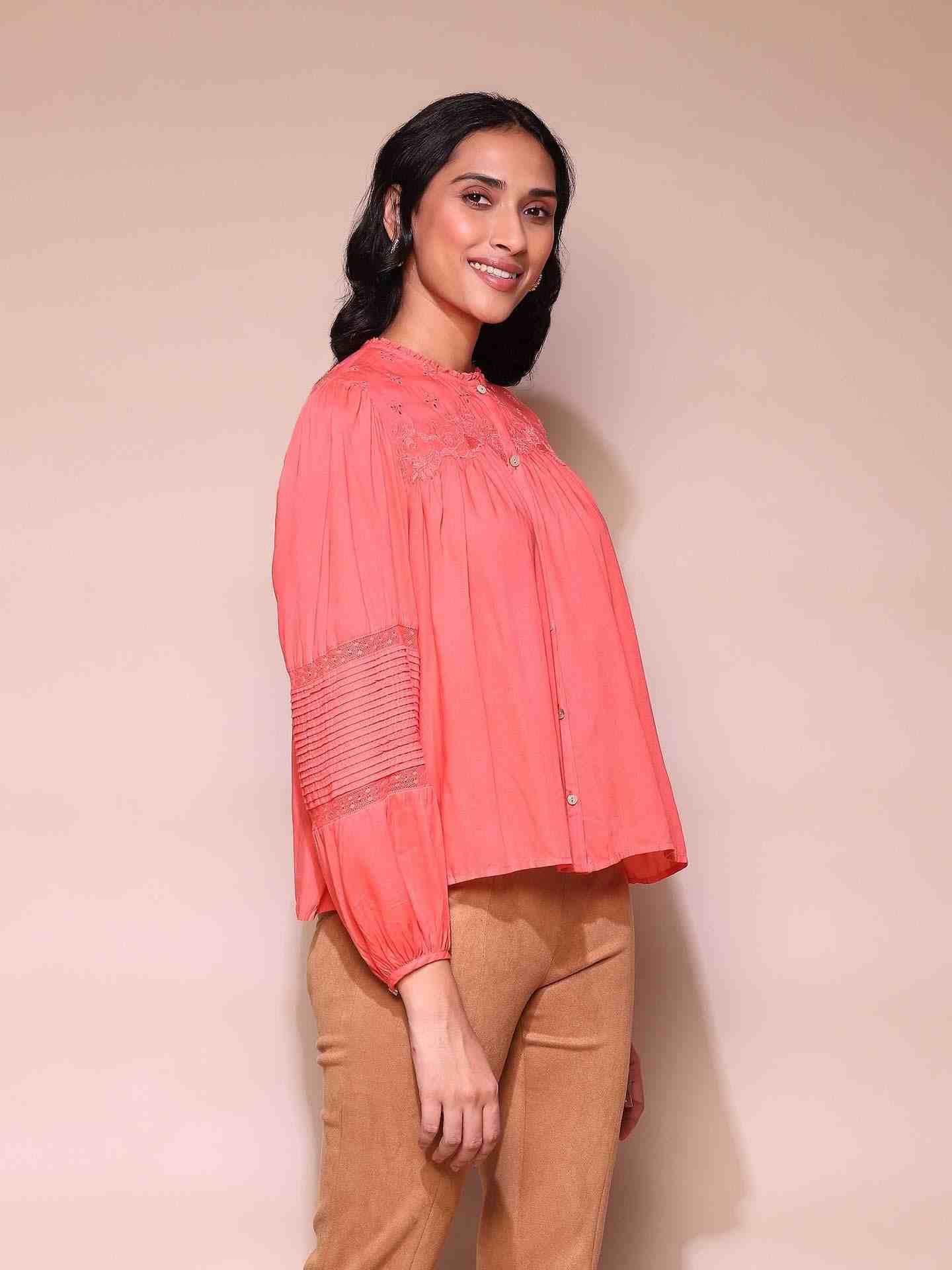 Coral Annalise Top