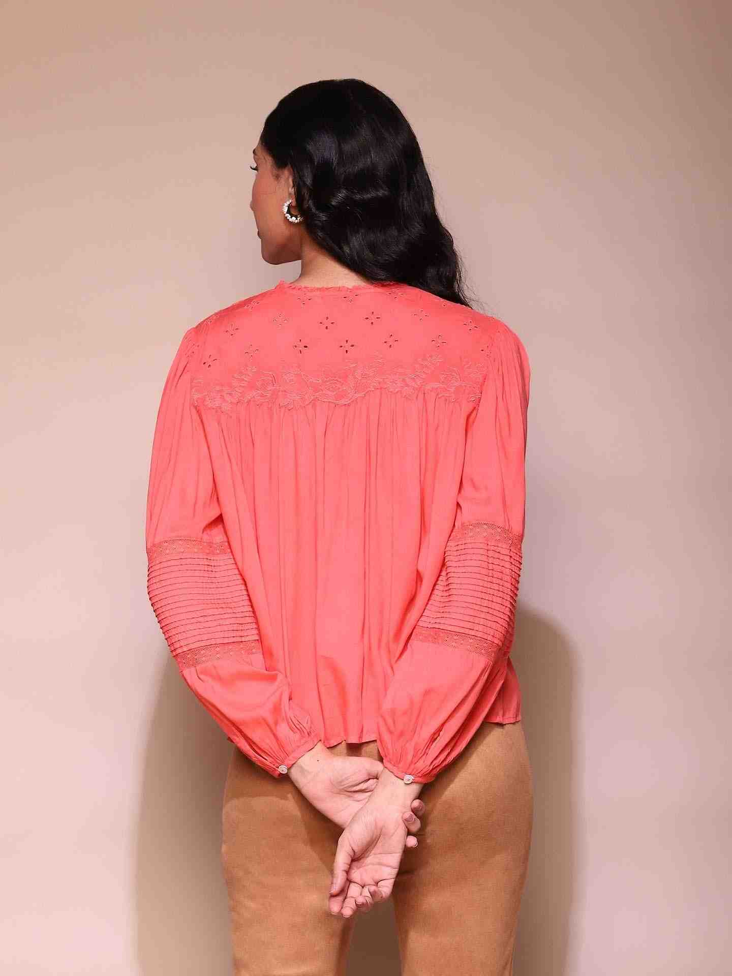 Coral Annalise Top