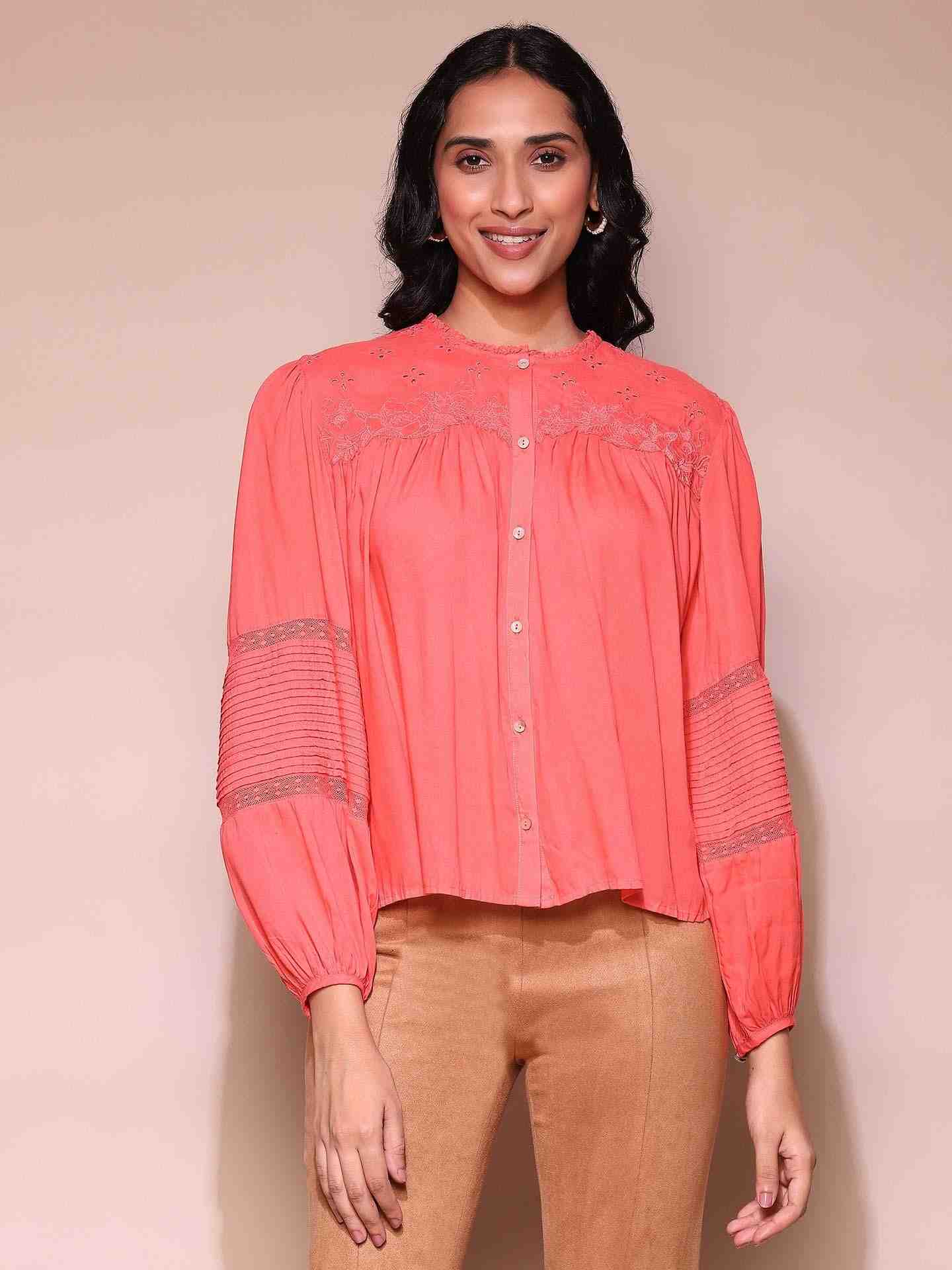 Coral Annalise Top