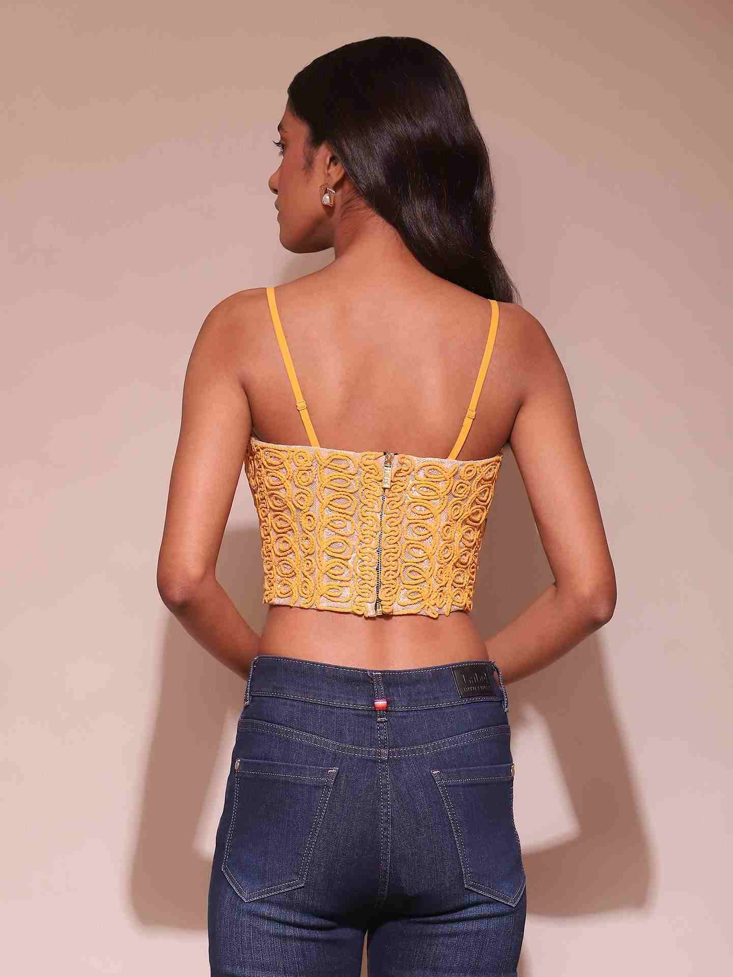 Yellow Ilaria Crop Top