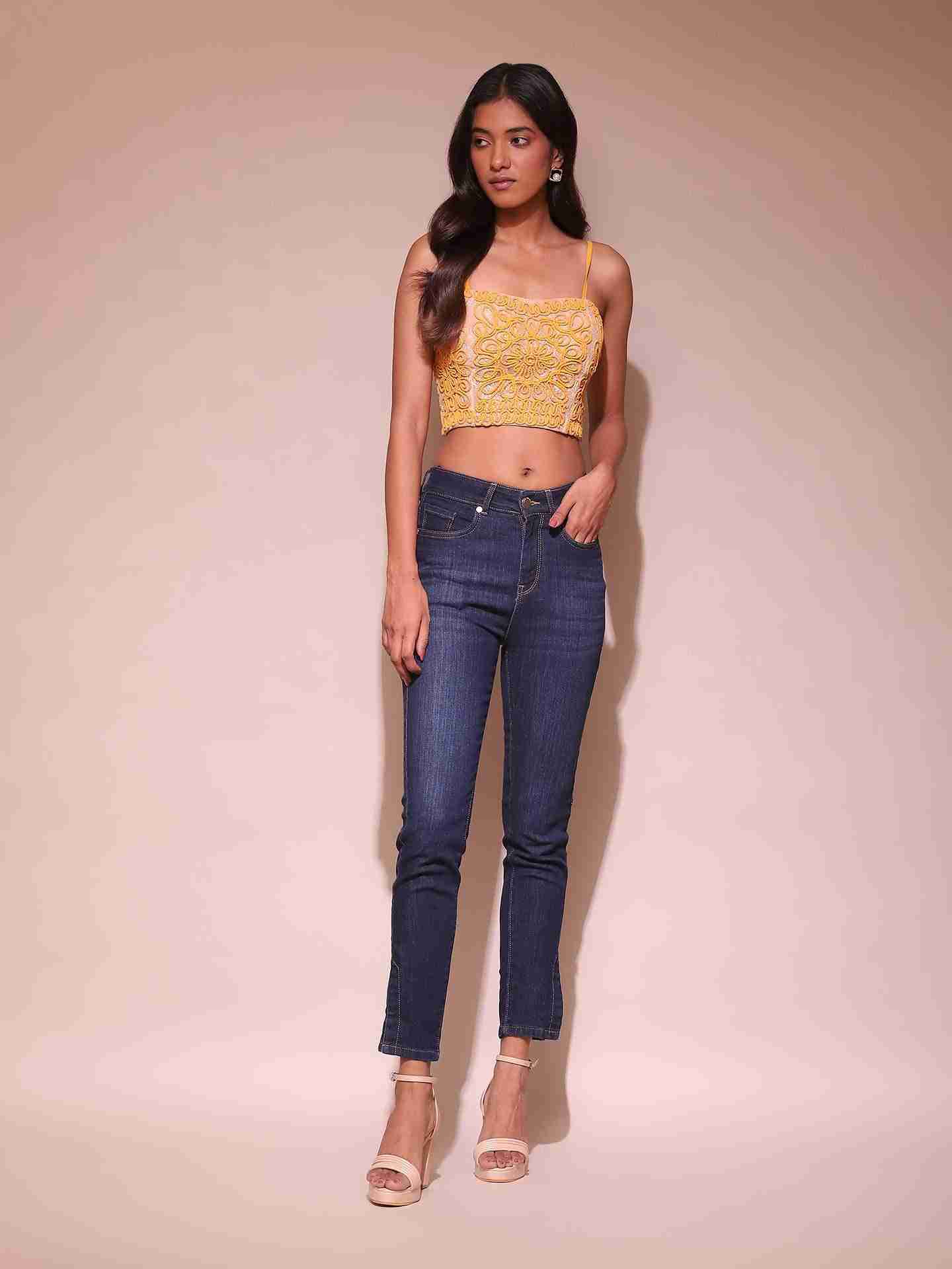 Yellow Ilaria Crop Top