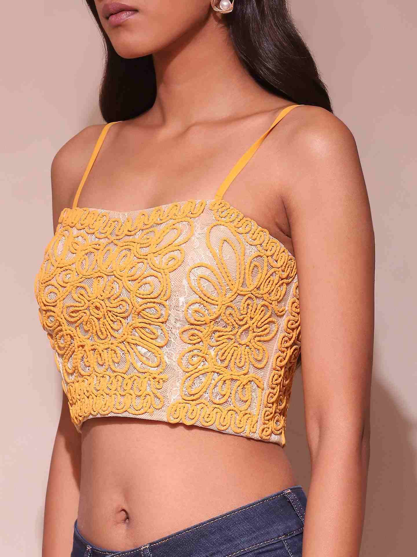 Yellow Ilaria Crop Top