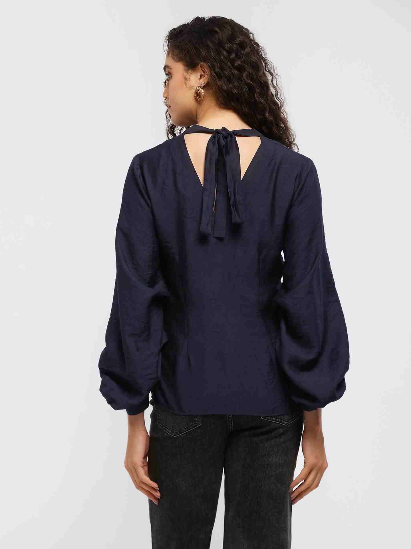 Navy Arabella Top