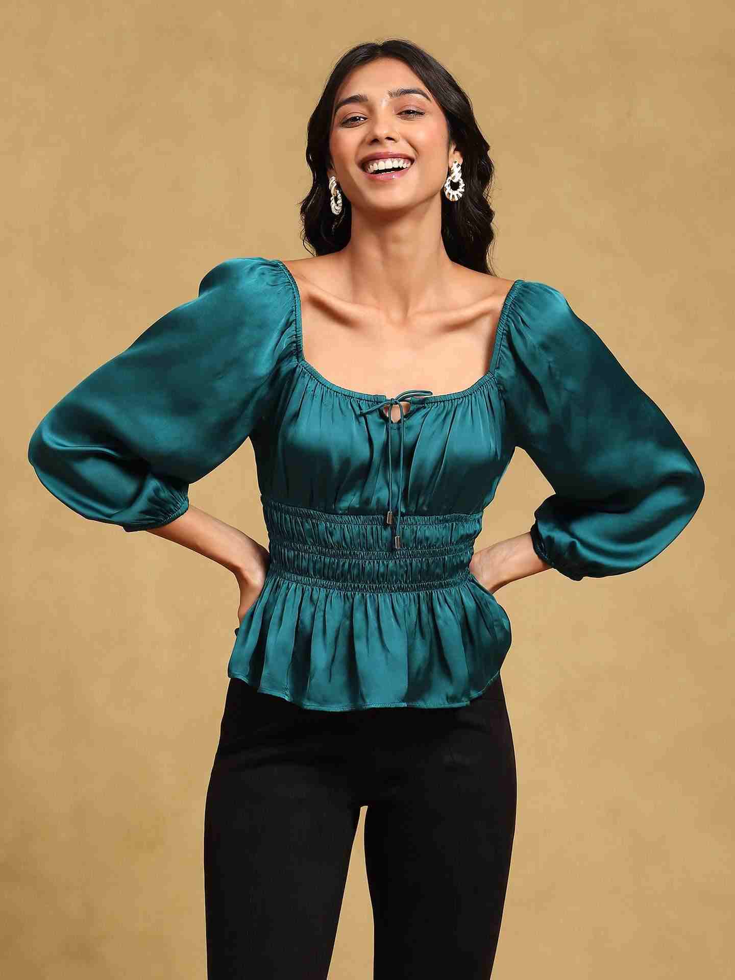 Teal Aimiee Top