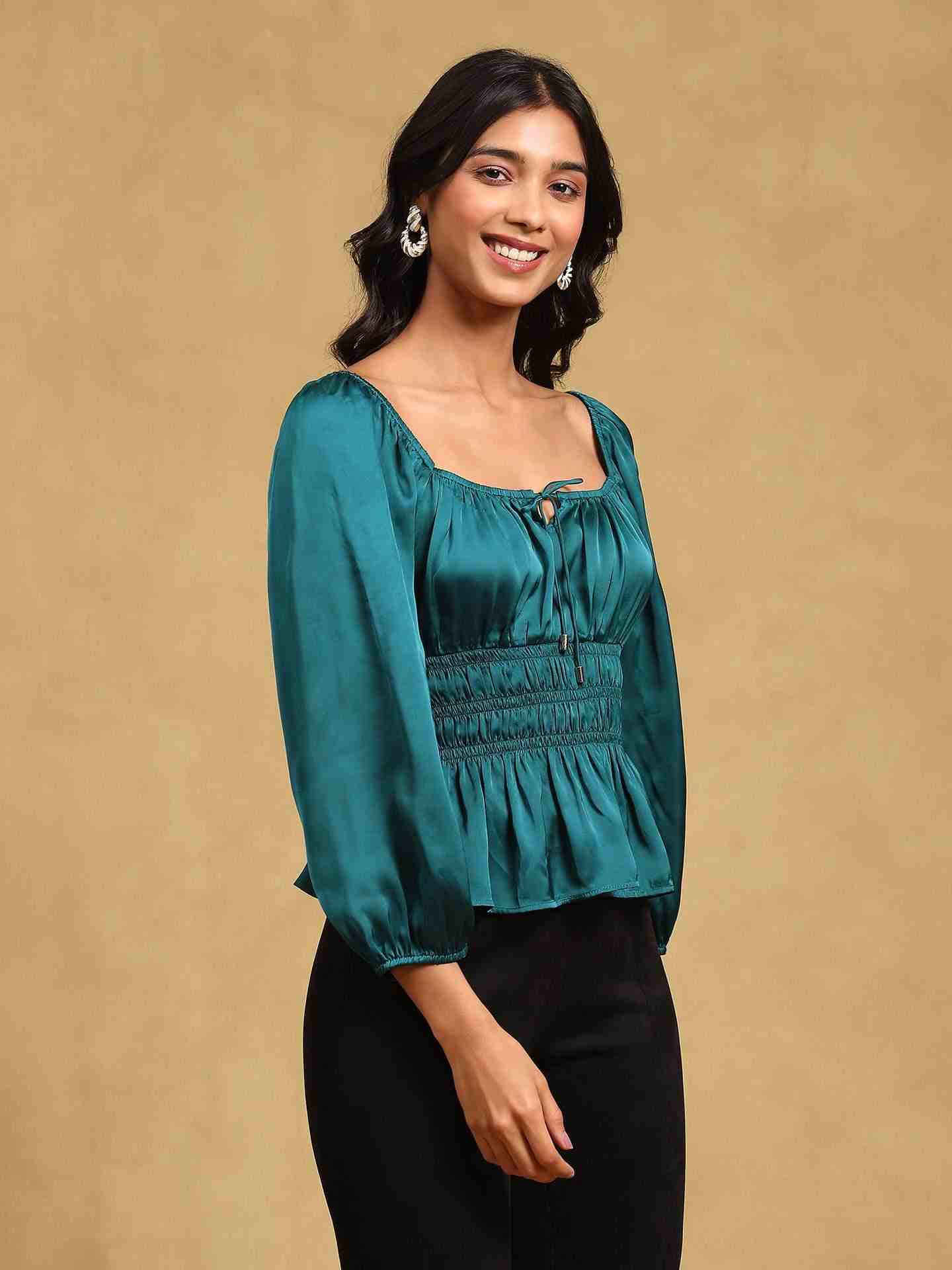 Teal Aimiee Top