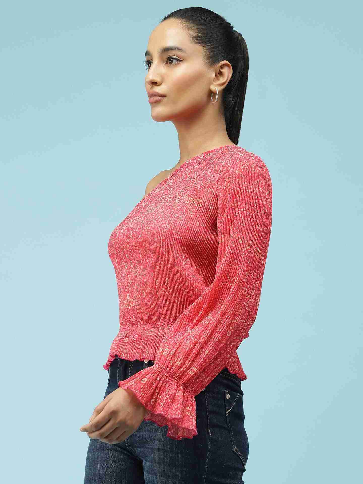 Pink Batik Paisley Top