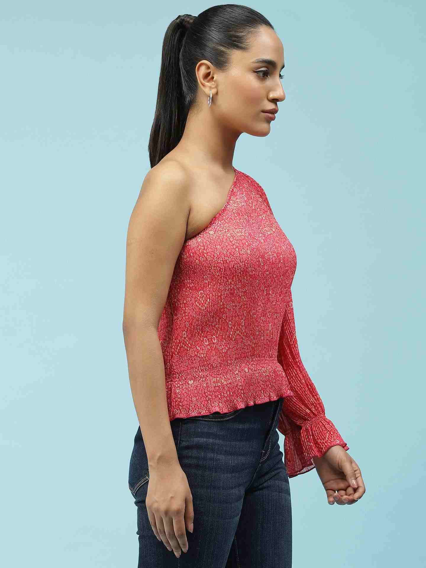 Pink Batik Paisley Top