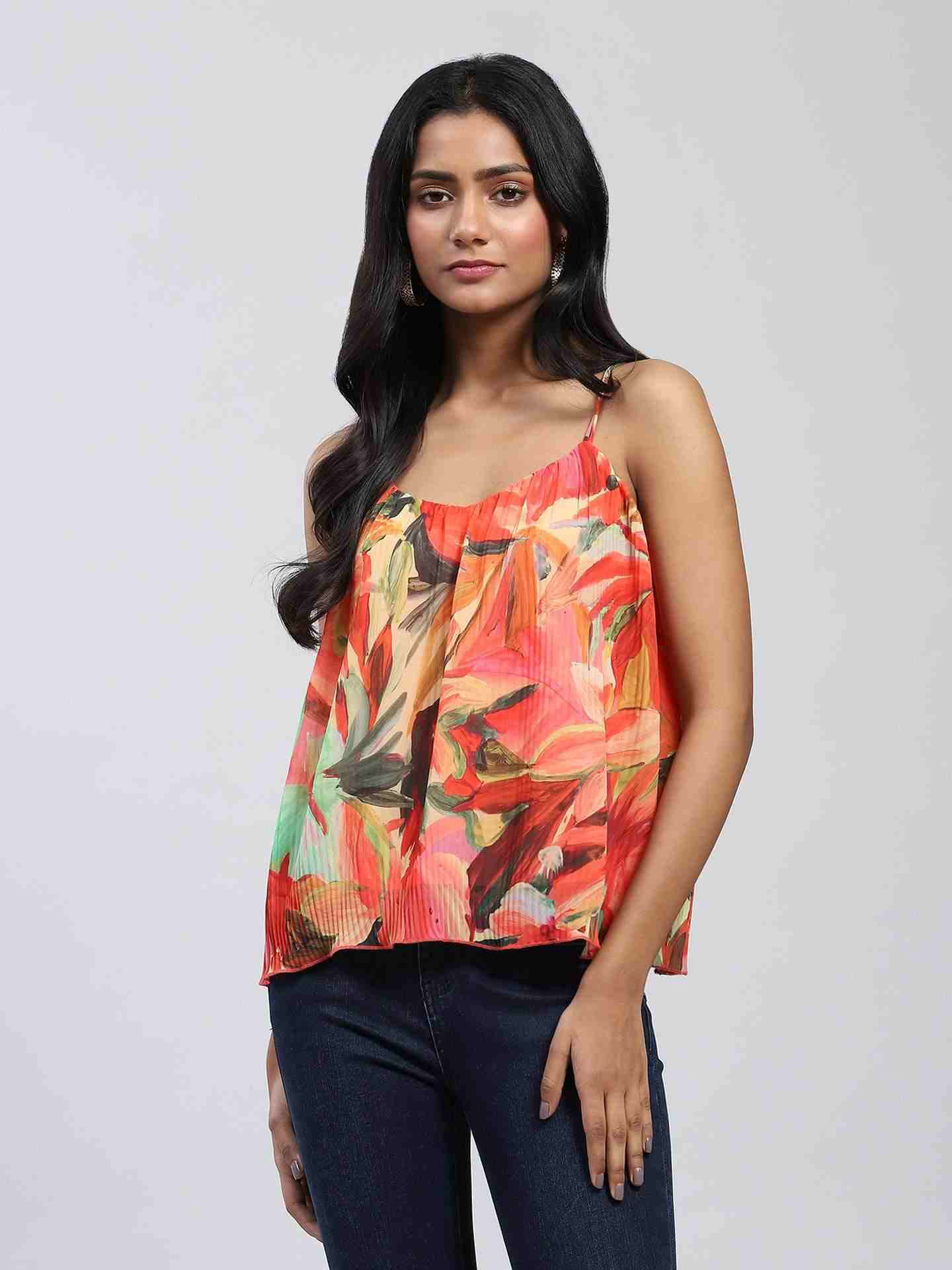 Orange Rosalia Top