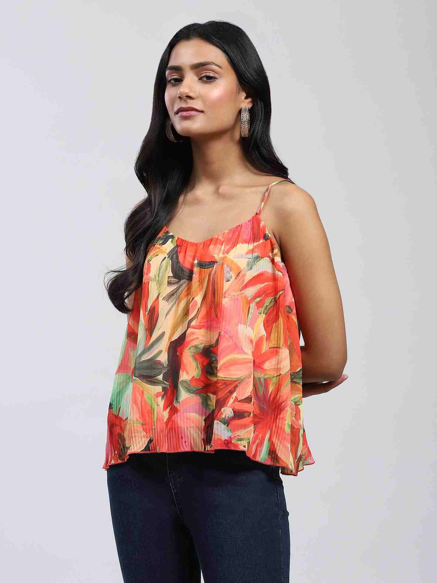 Orange Rosalia Top