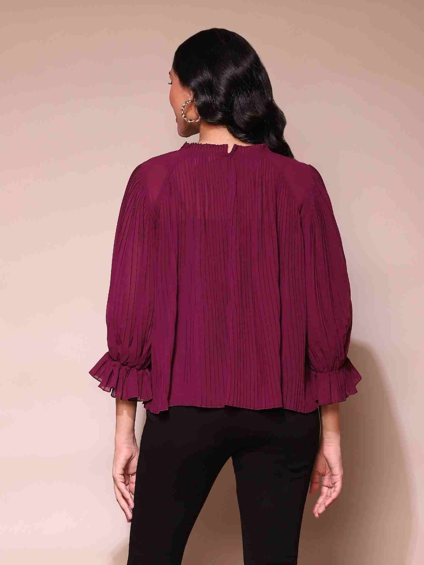 Burgundy Ayli Top