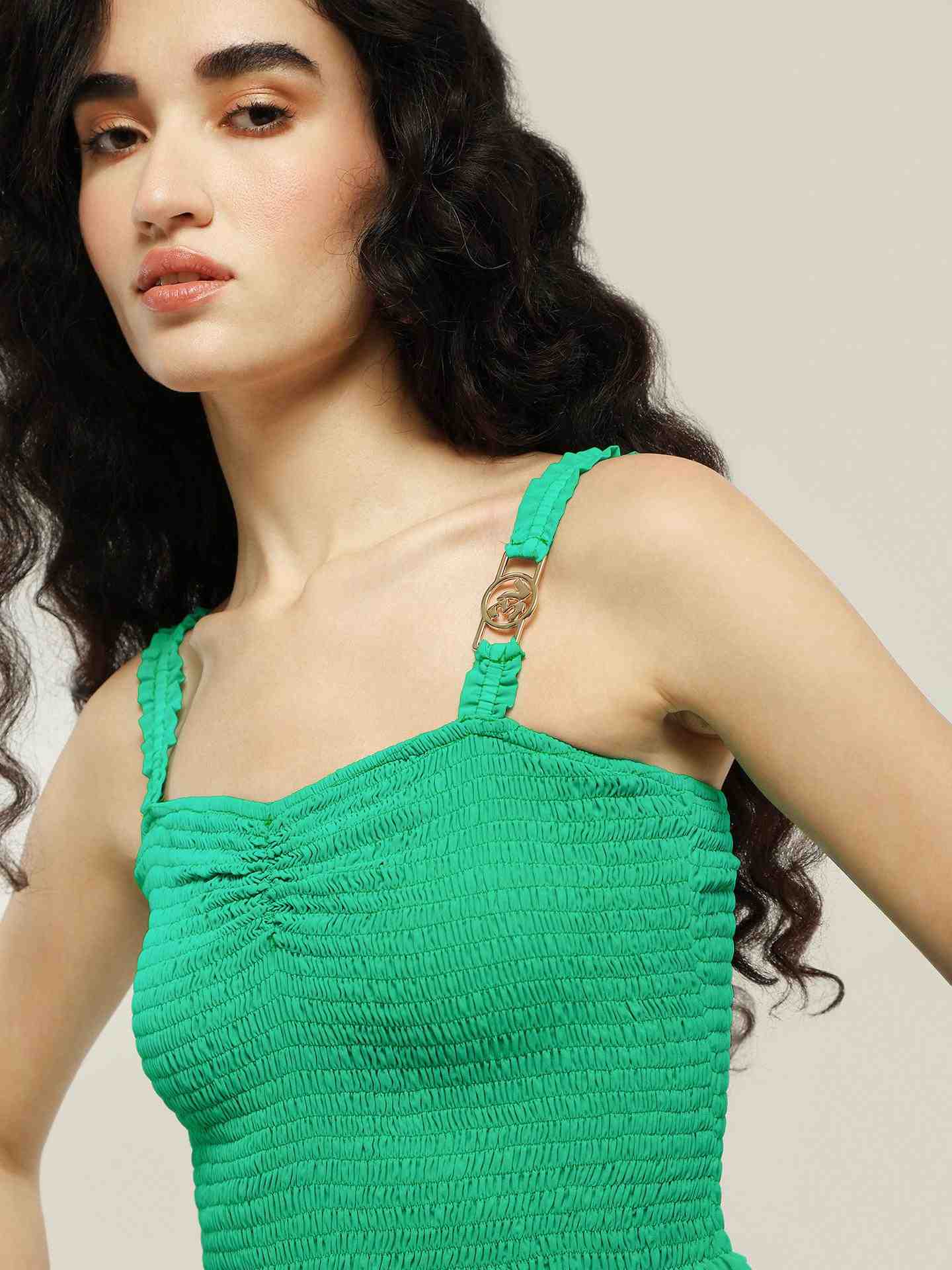 Teal Velma Crop Top