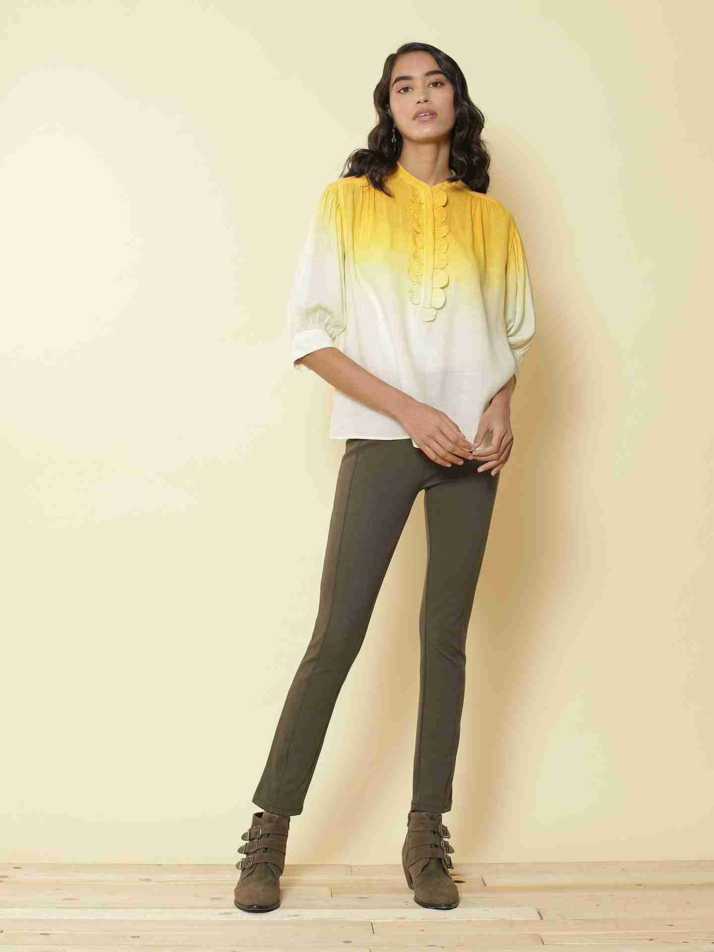 Yellow Tiered Sunshine Top