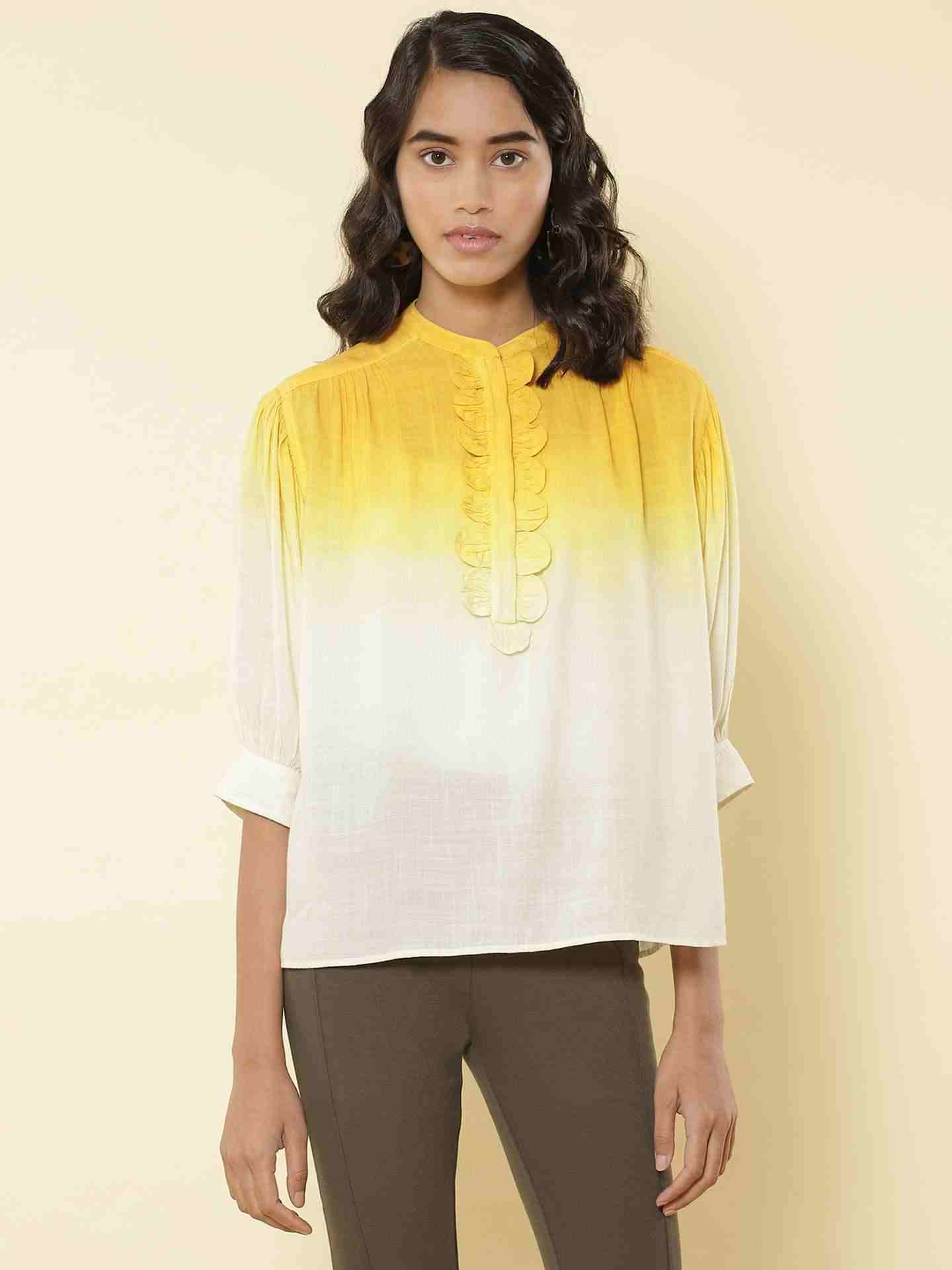 Yellow Tiered Sunshine Top