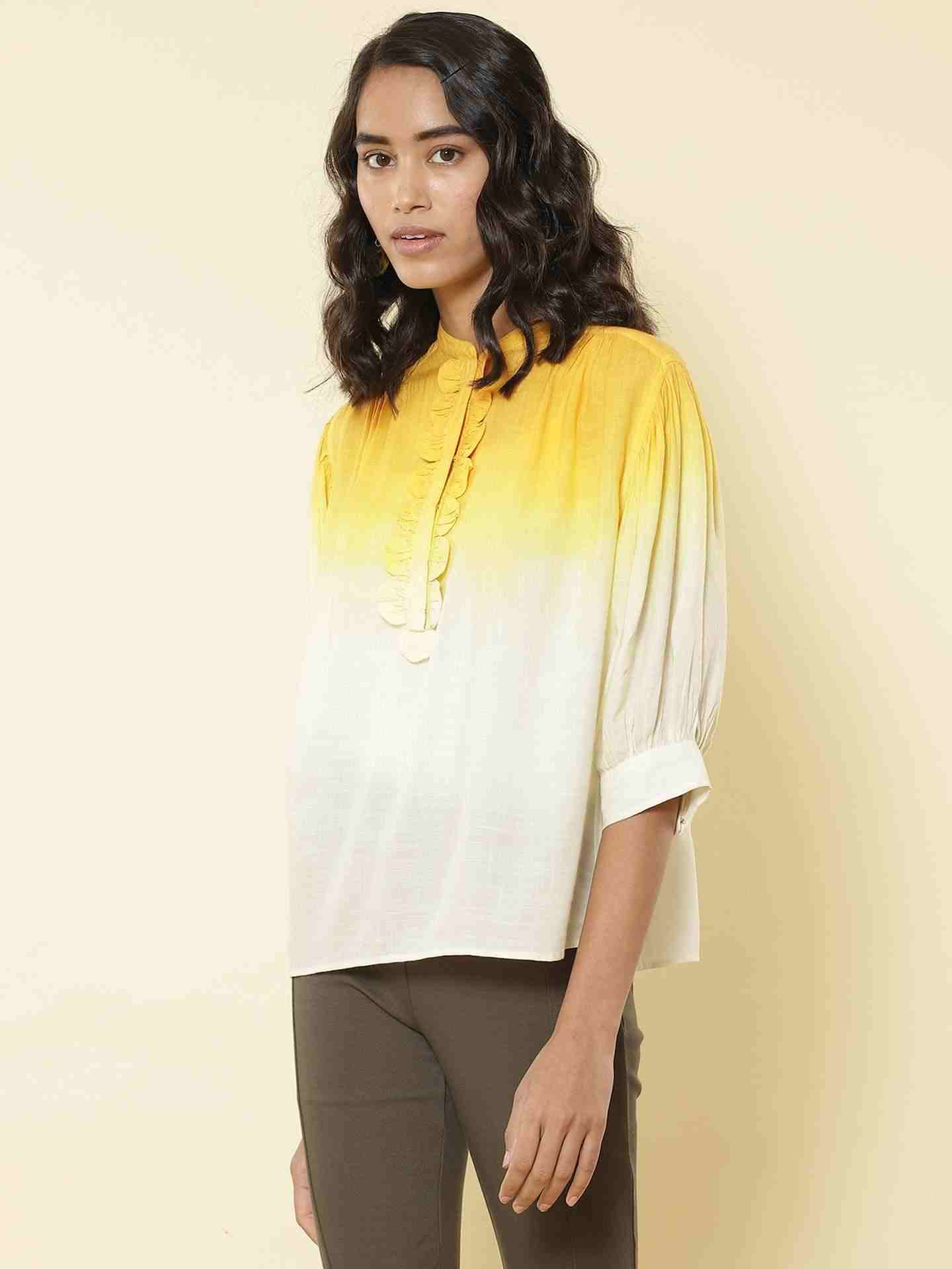 Yellow Tiered Sunshine Top