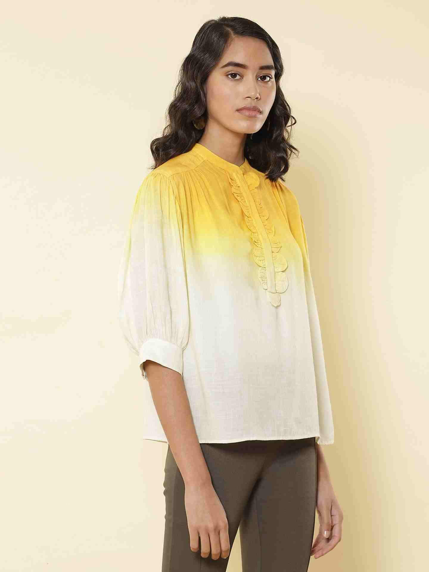 Yellow Tiered Sunshine Top