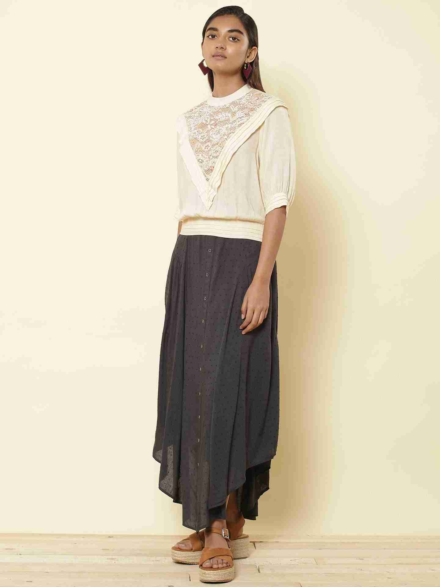Ecru Spring Bloom Top