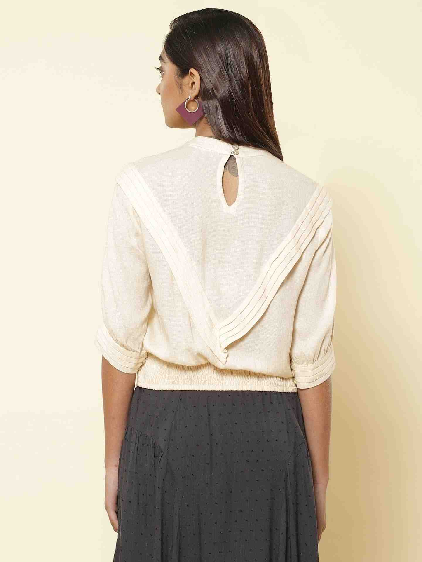 Ecru Spring Bloom Top
