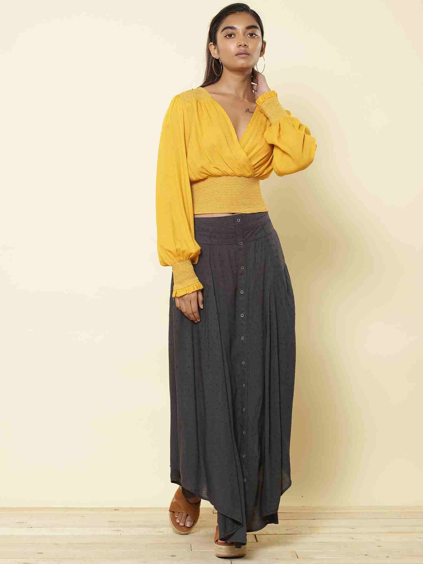 Yellow Day Dreamer Crop Top