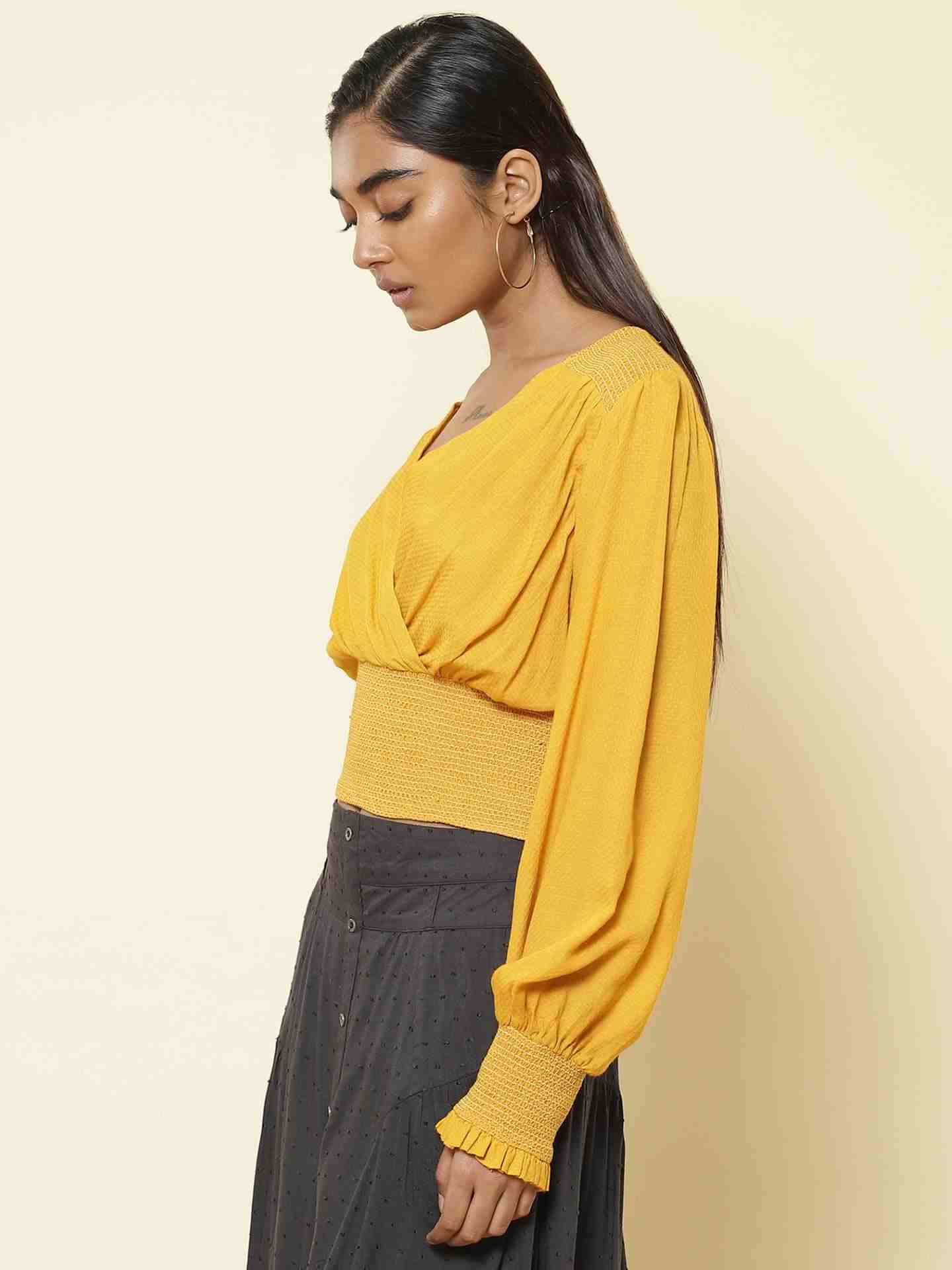 Yellow Day Dreamer Crop Top