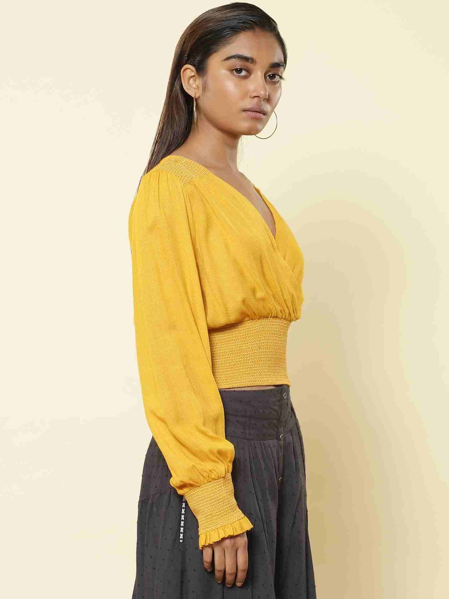 Yellow Day Dreamer Crop Top