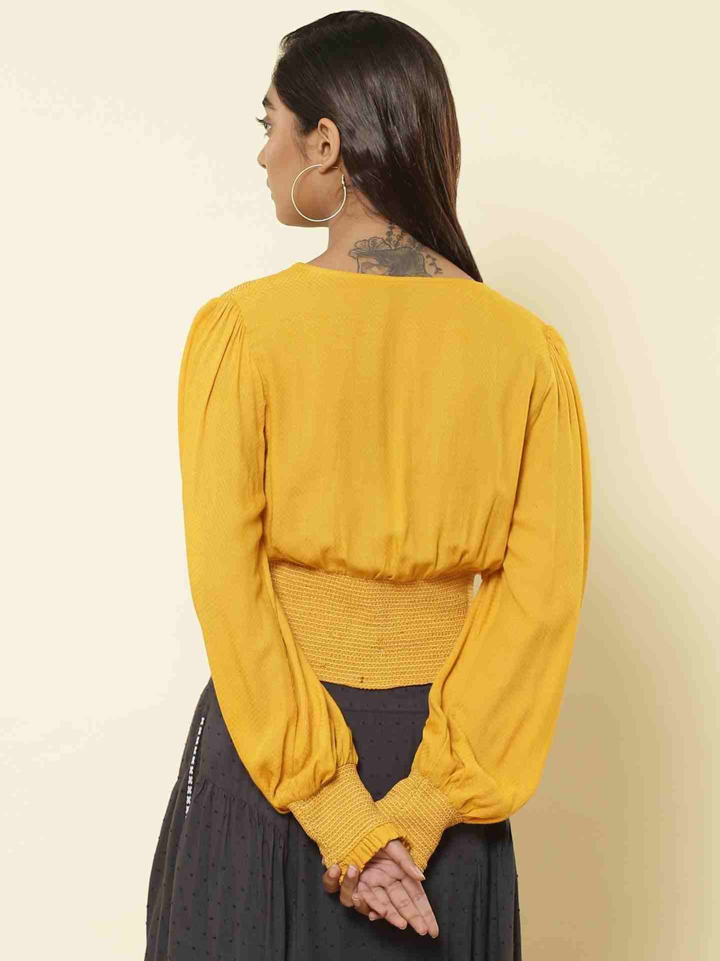 Yellow Day Dreamer Crop Top