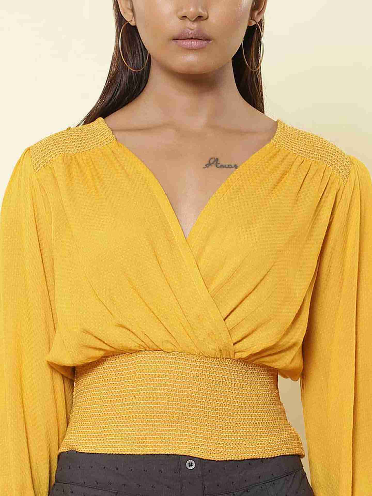 Yellow Day Dreamer Crop Top