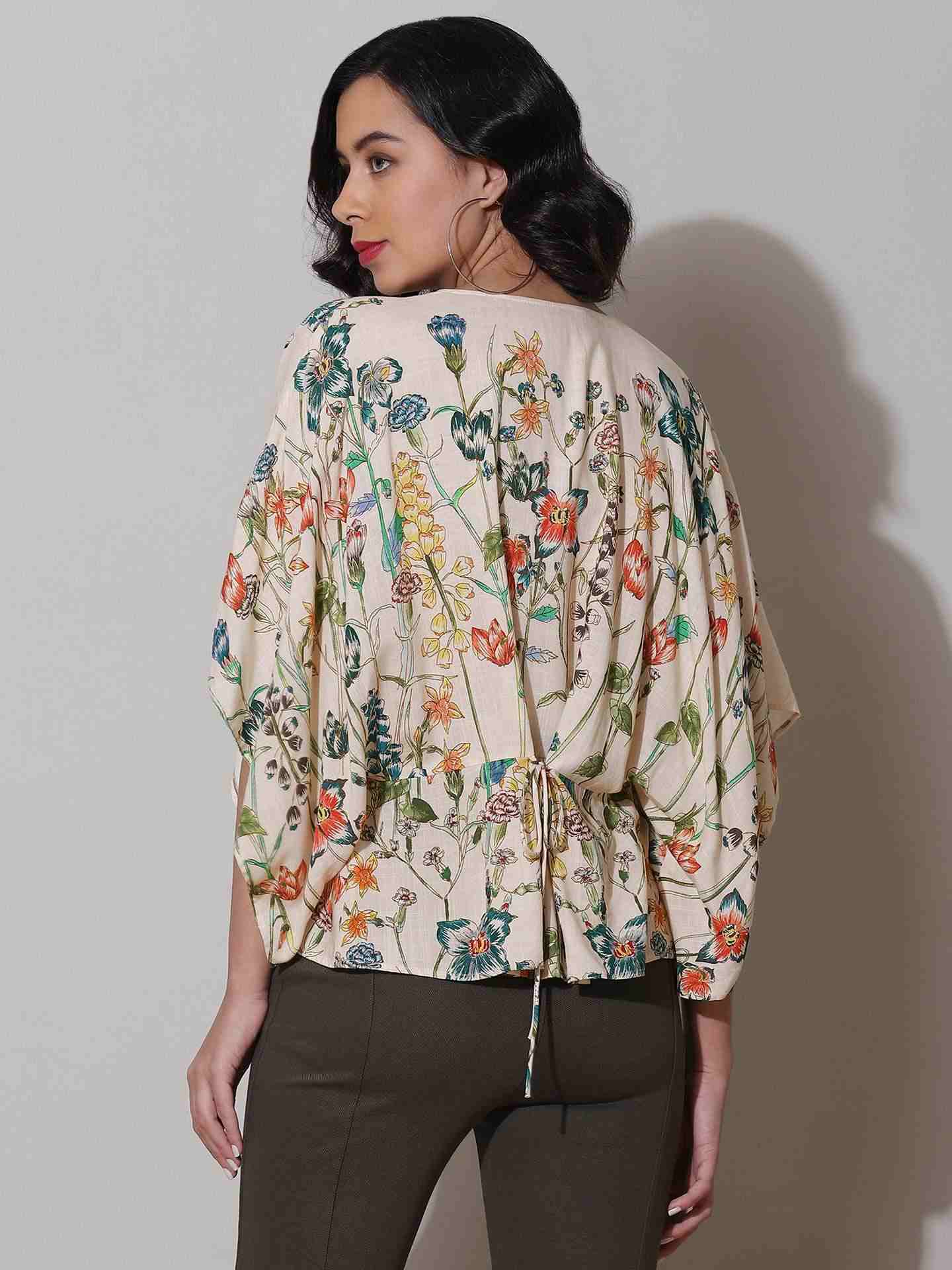Ecru Charlotte Kaftan Top