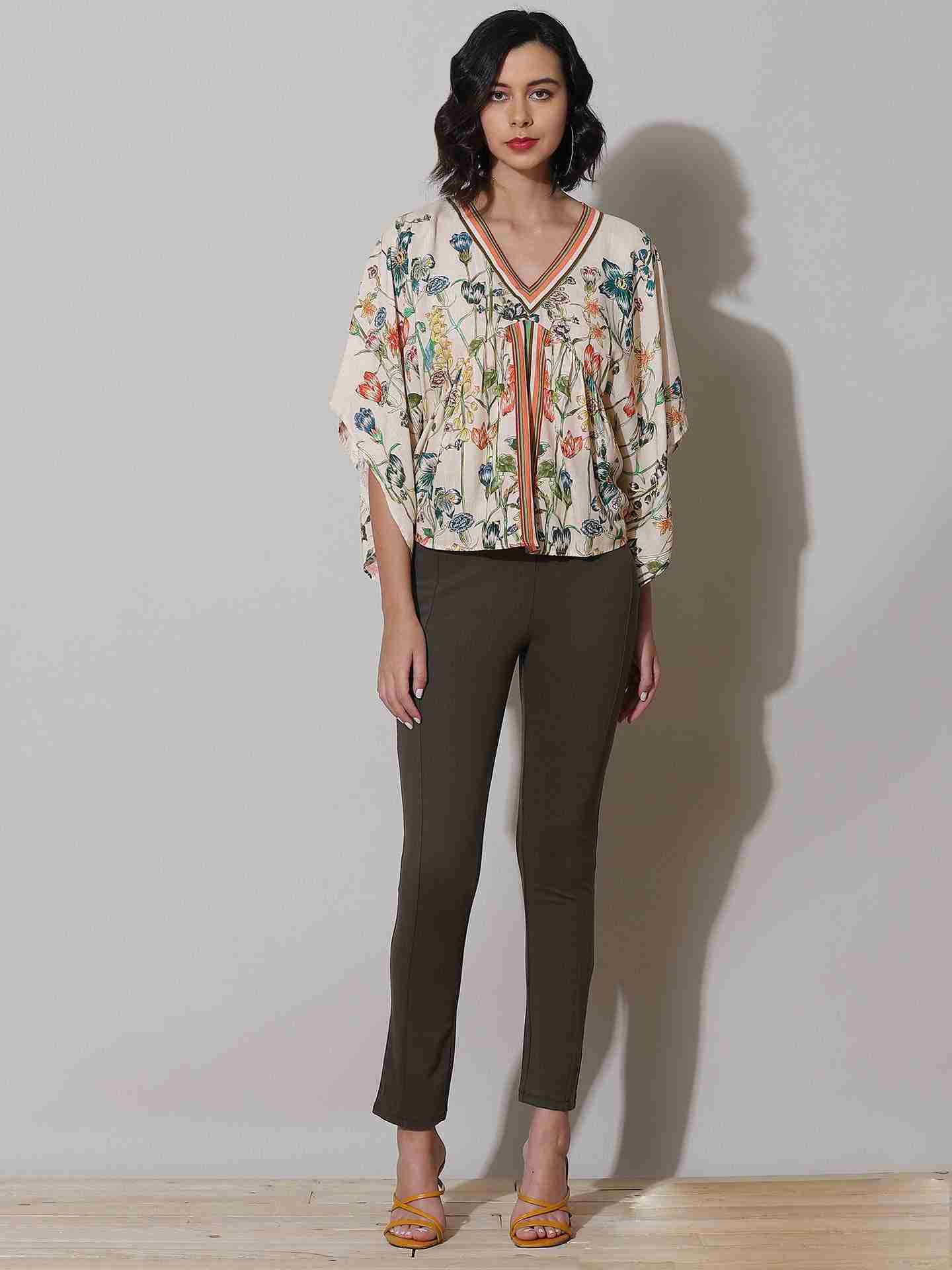 Ecru Charlotte Kaftan Top