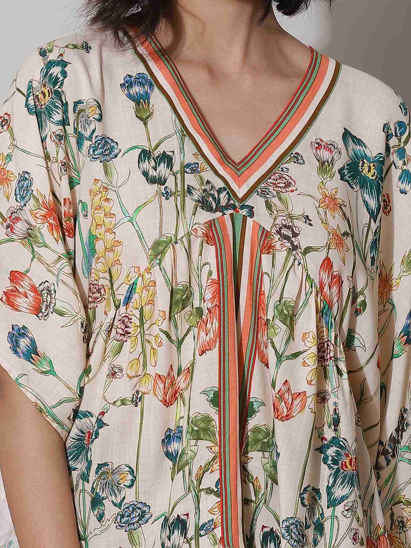 Ecru Charlotte Kaftan Top