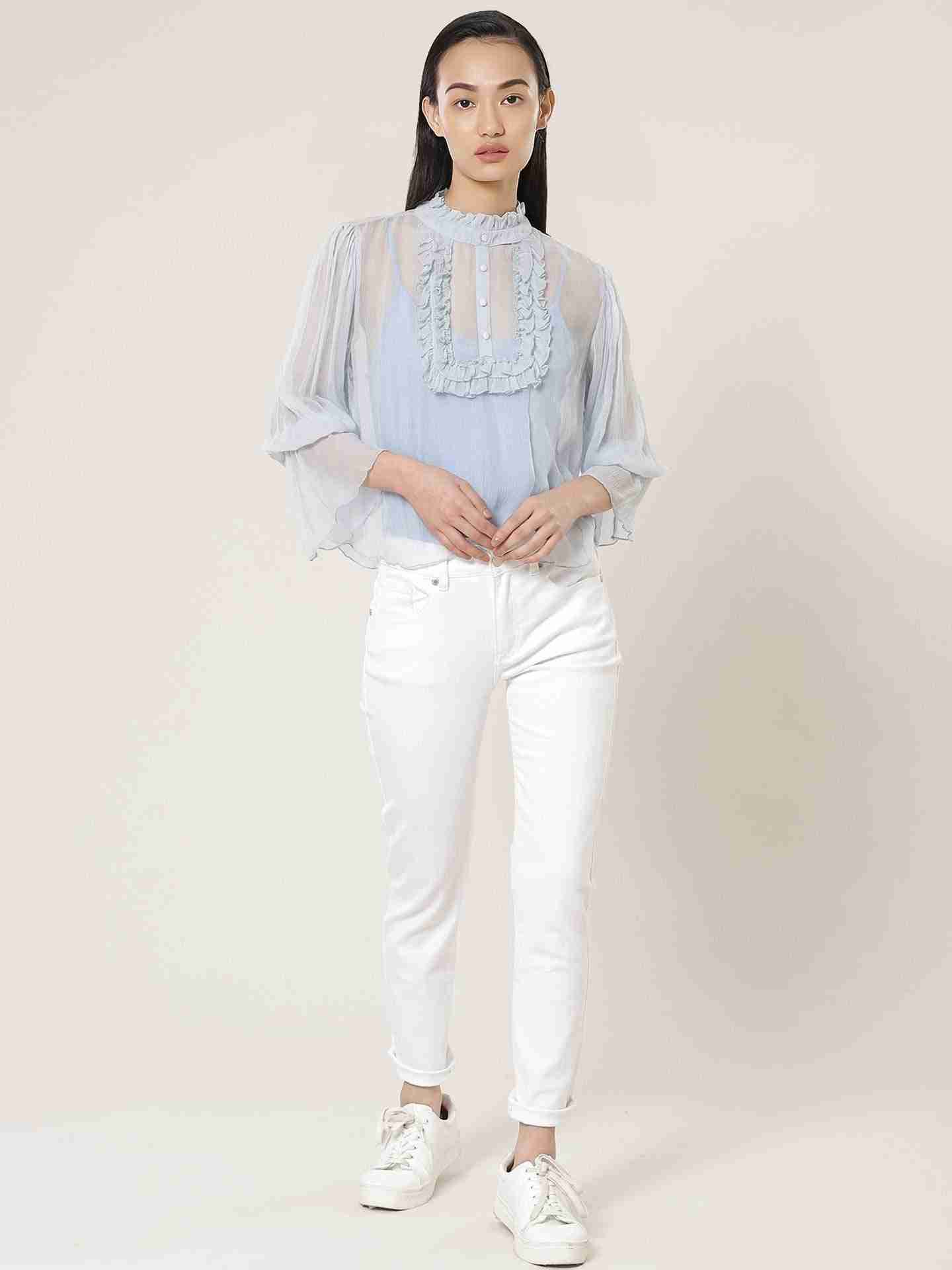 Powder Blue Leisure Basics Top