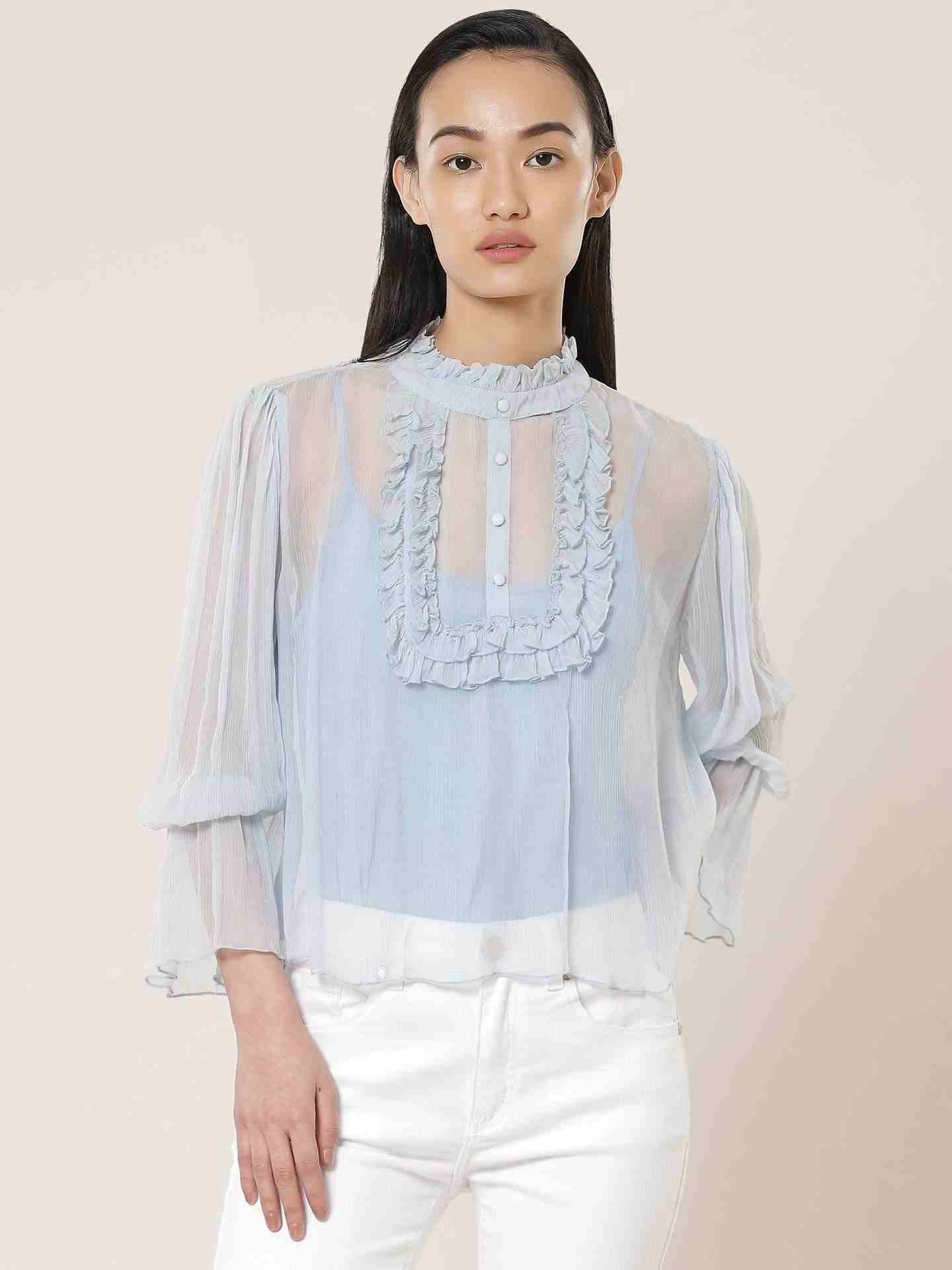 Powder Blue Leisure Basics Top