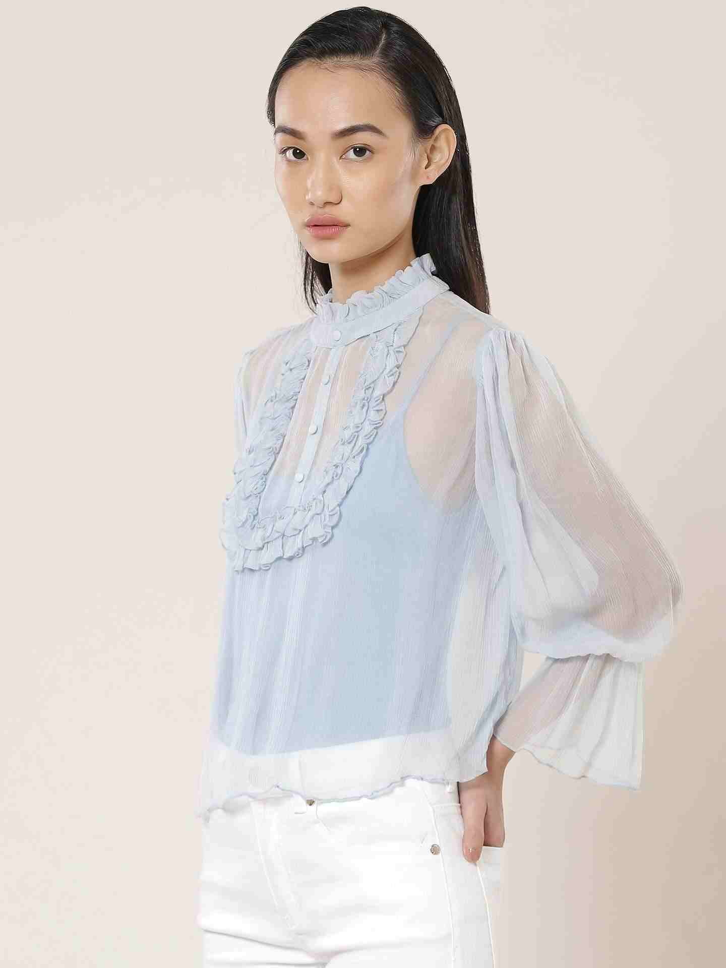 Powder Blue Leisure Basics Top
