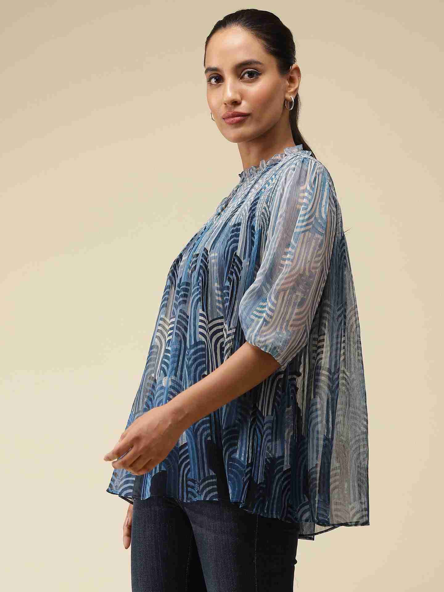 Blue Trippy Tales Top