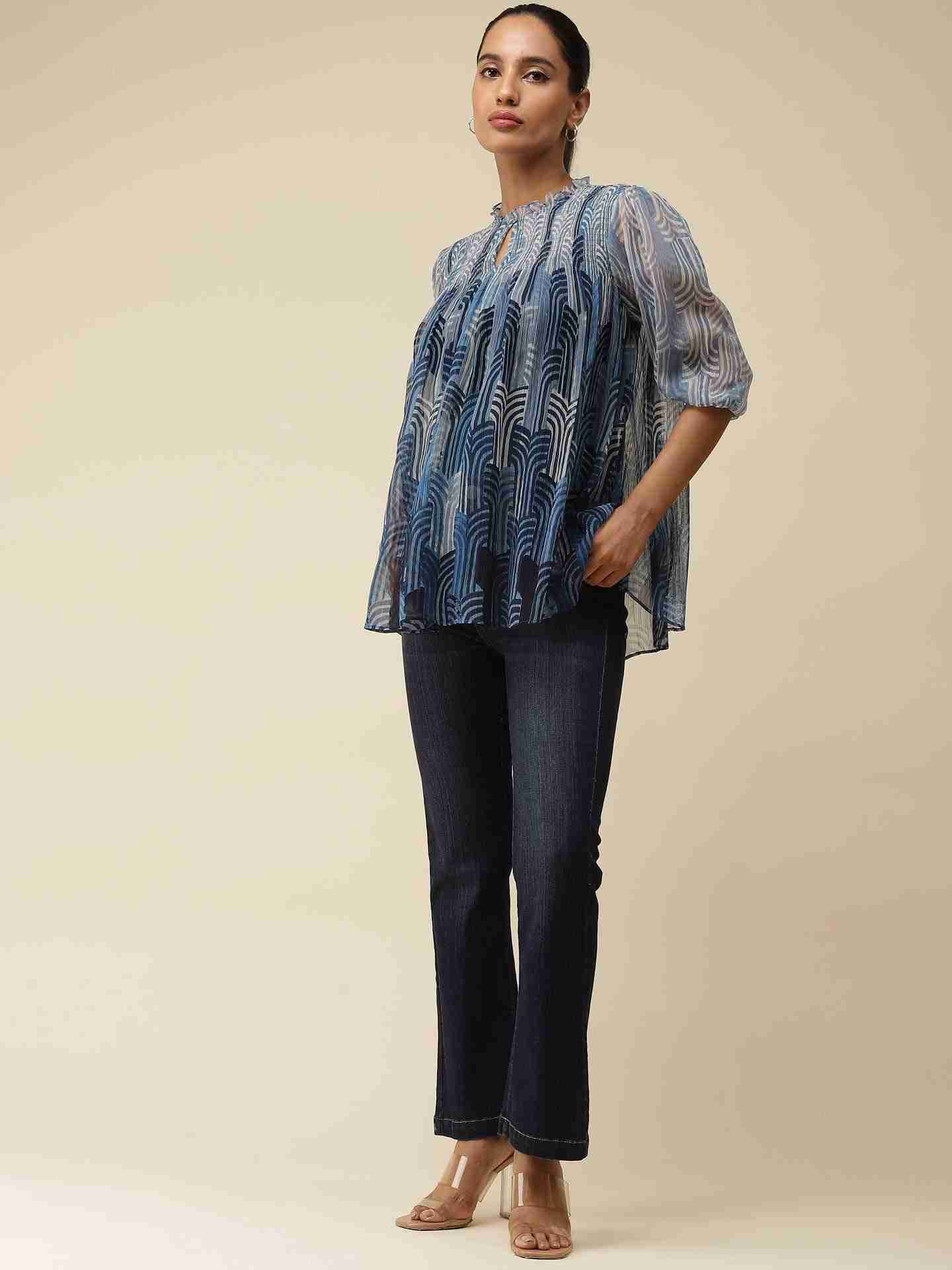 Blue Trippy Tales Top