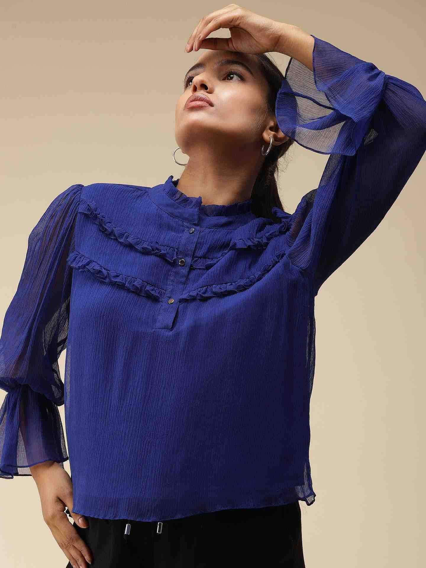 Electric Blue Lucille Top