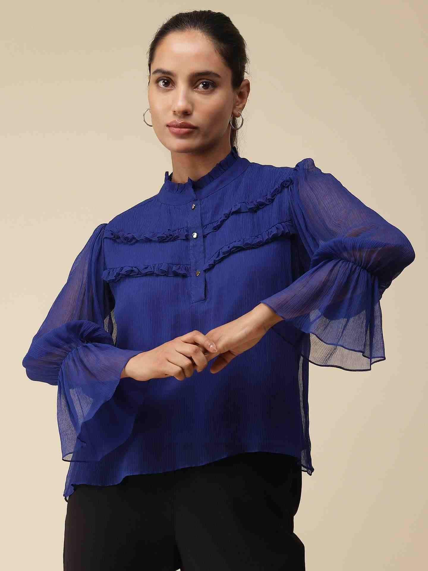 Electric Blue Lucille Top