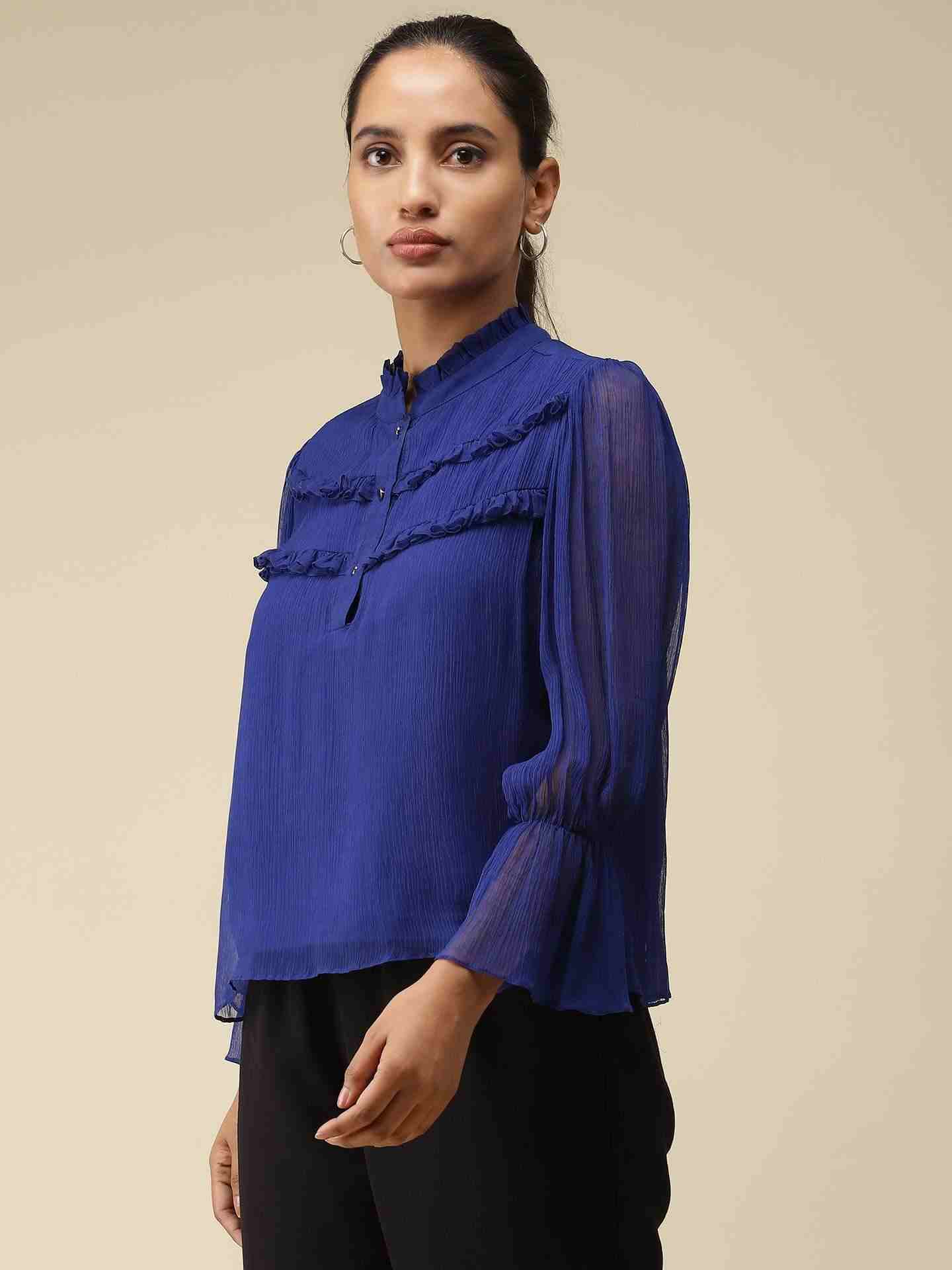 Electric Blue Lucille Top