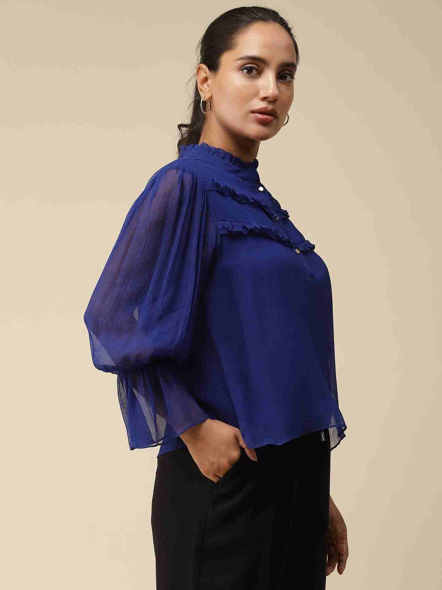 Electric Blue Lucille Top