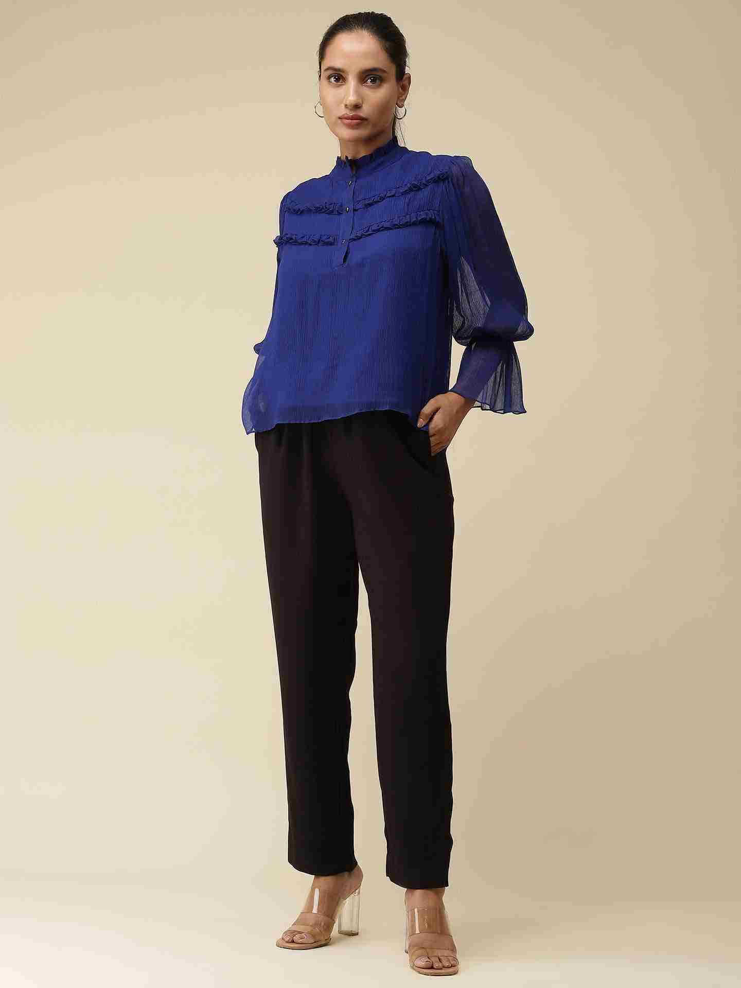 Electric Blue Lucille Top