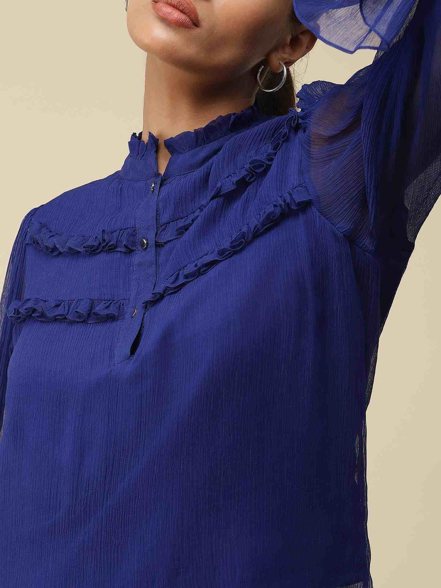 Electric Blue Lucille Top