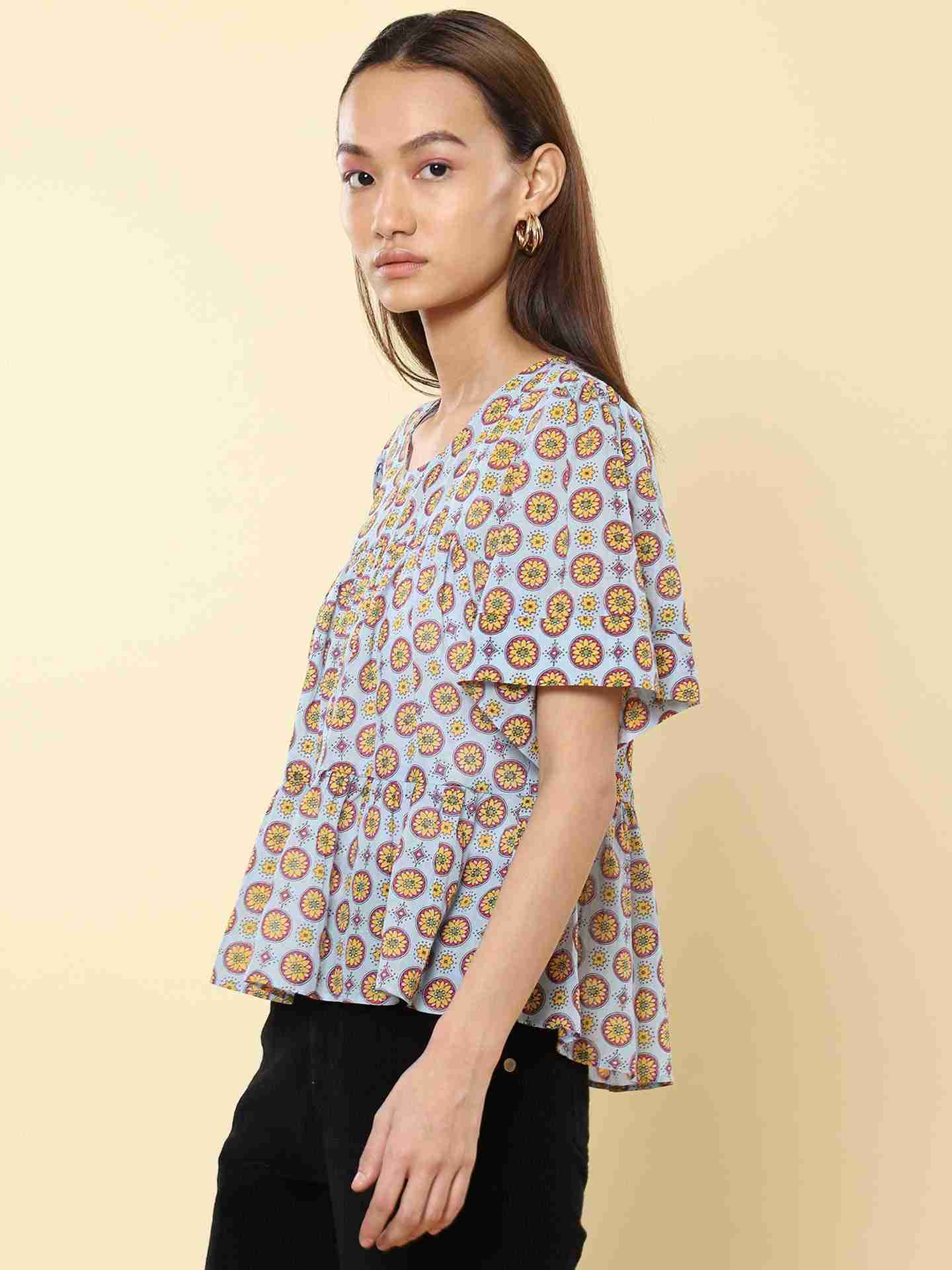 Dusty Blue Rag Bag Top