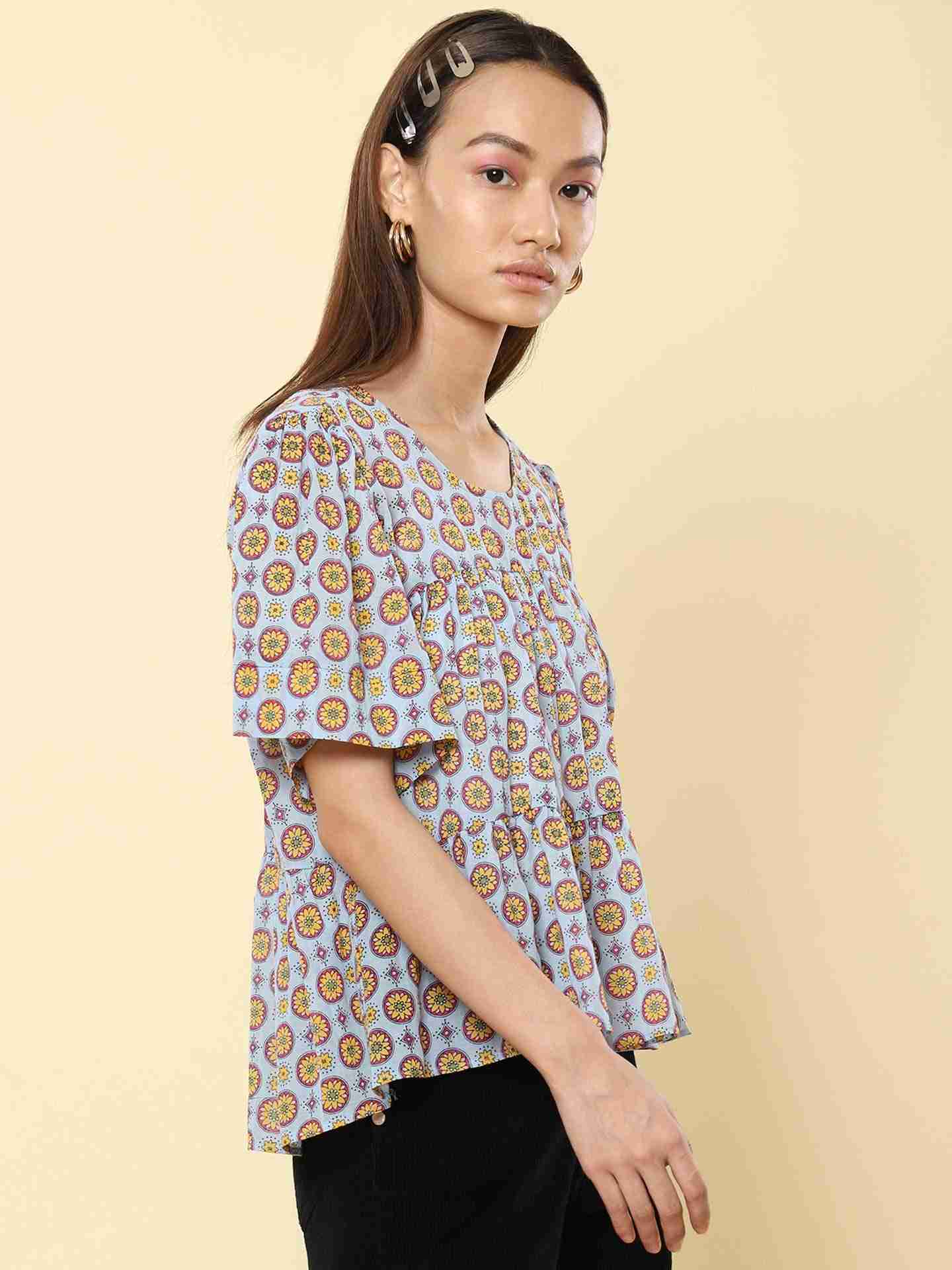 Dusty Blue Rag Bag Top