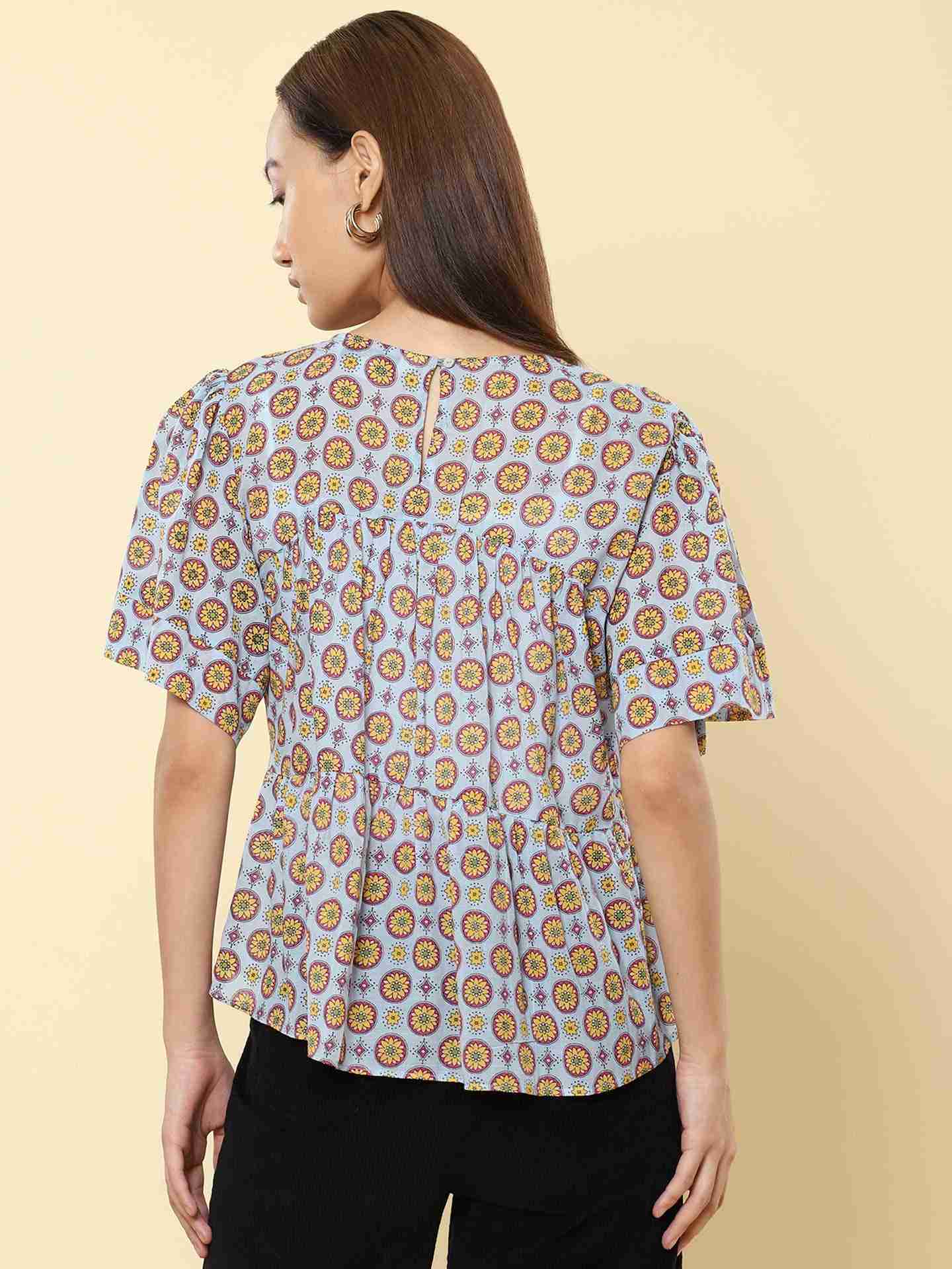 Dusty Blue Rag Bag Top