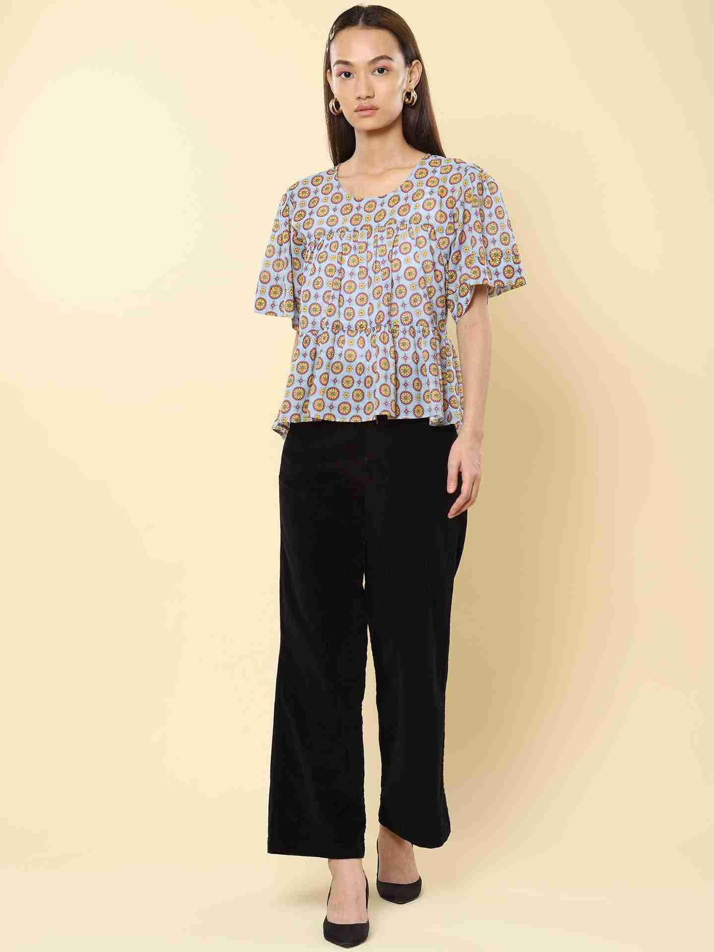 Dusty Blue Rag Bag Top