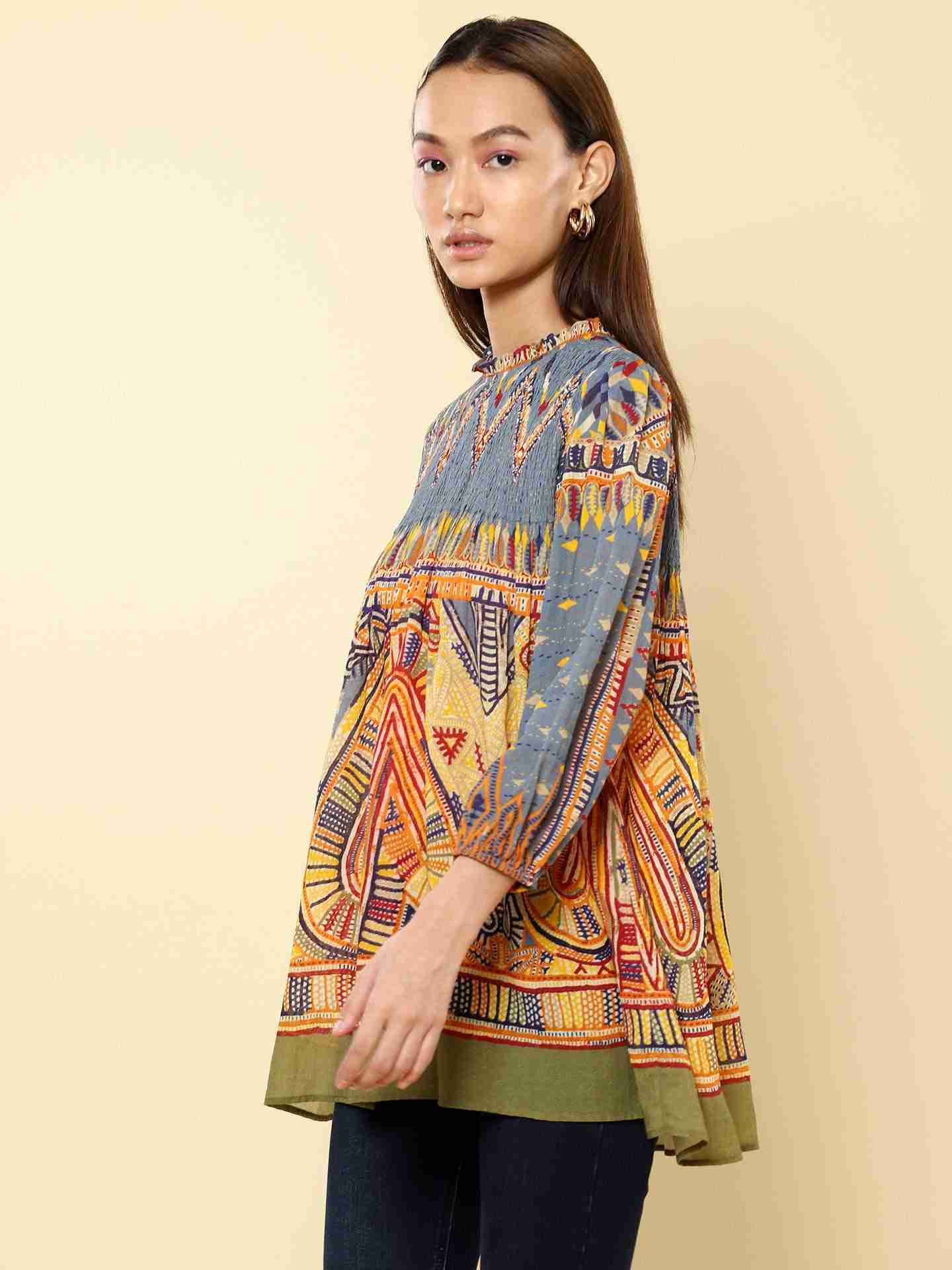Blue Rabari Top
