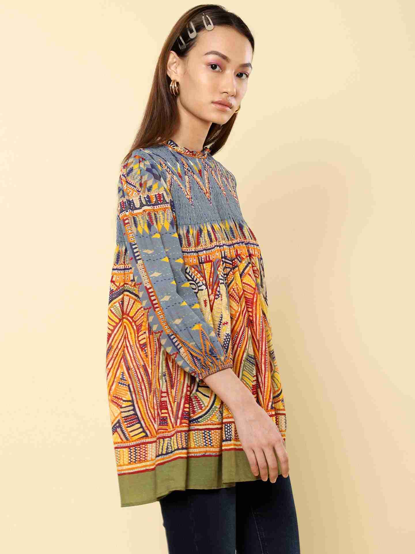Blue Rabari Top