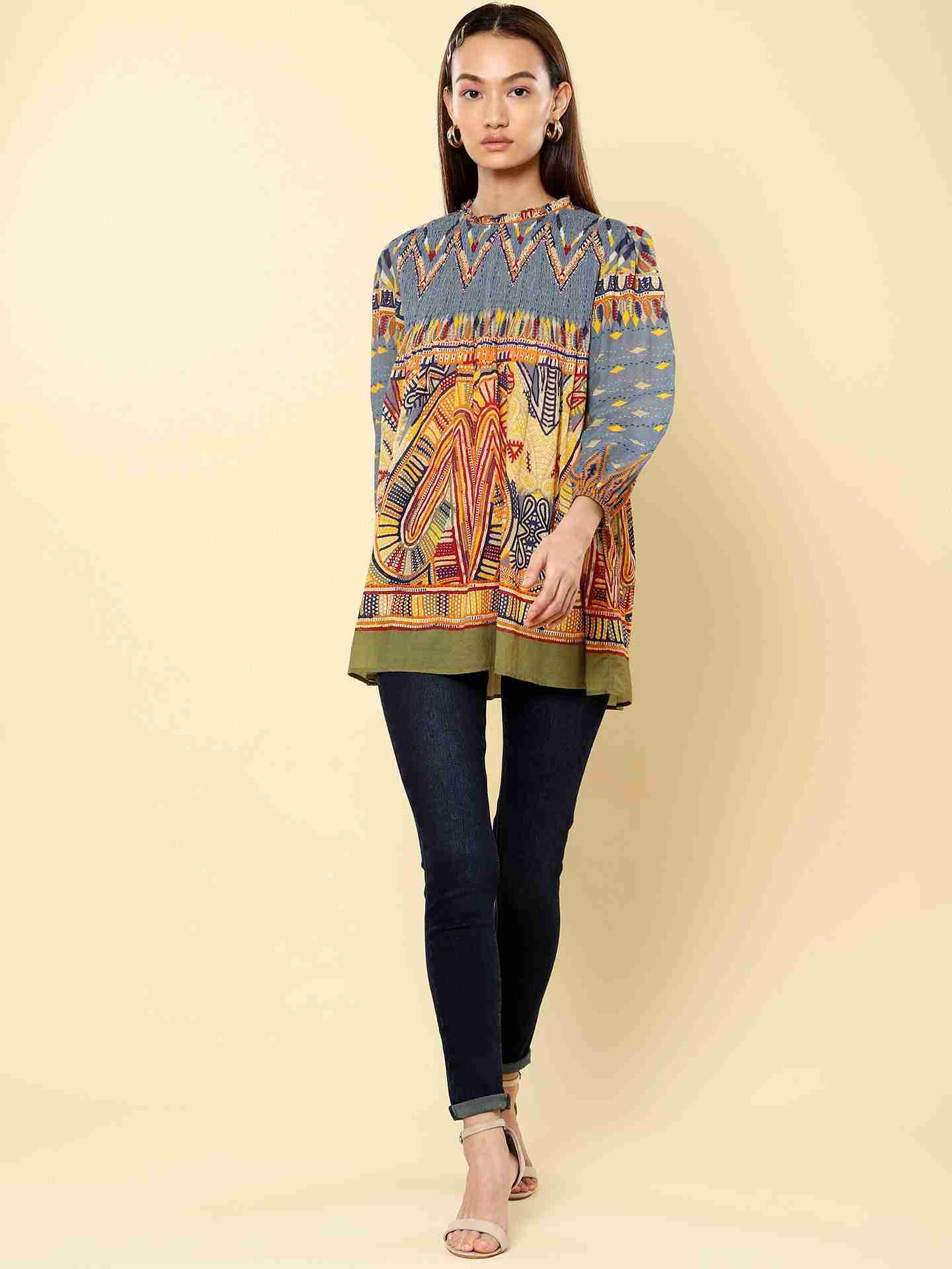Blue Rabari Top